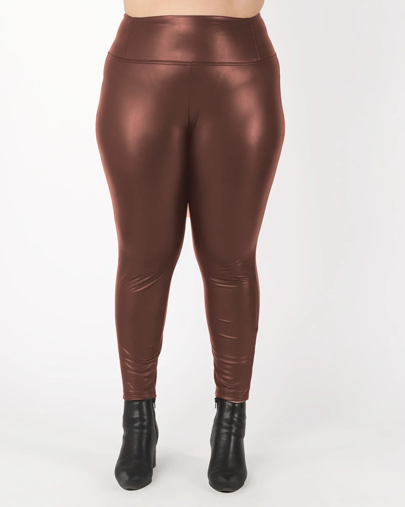 Aarna Faux Leather Legging | Bronze