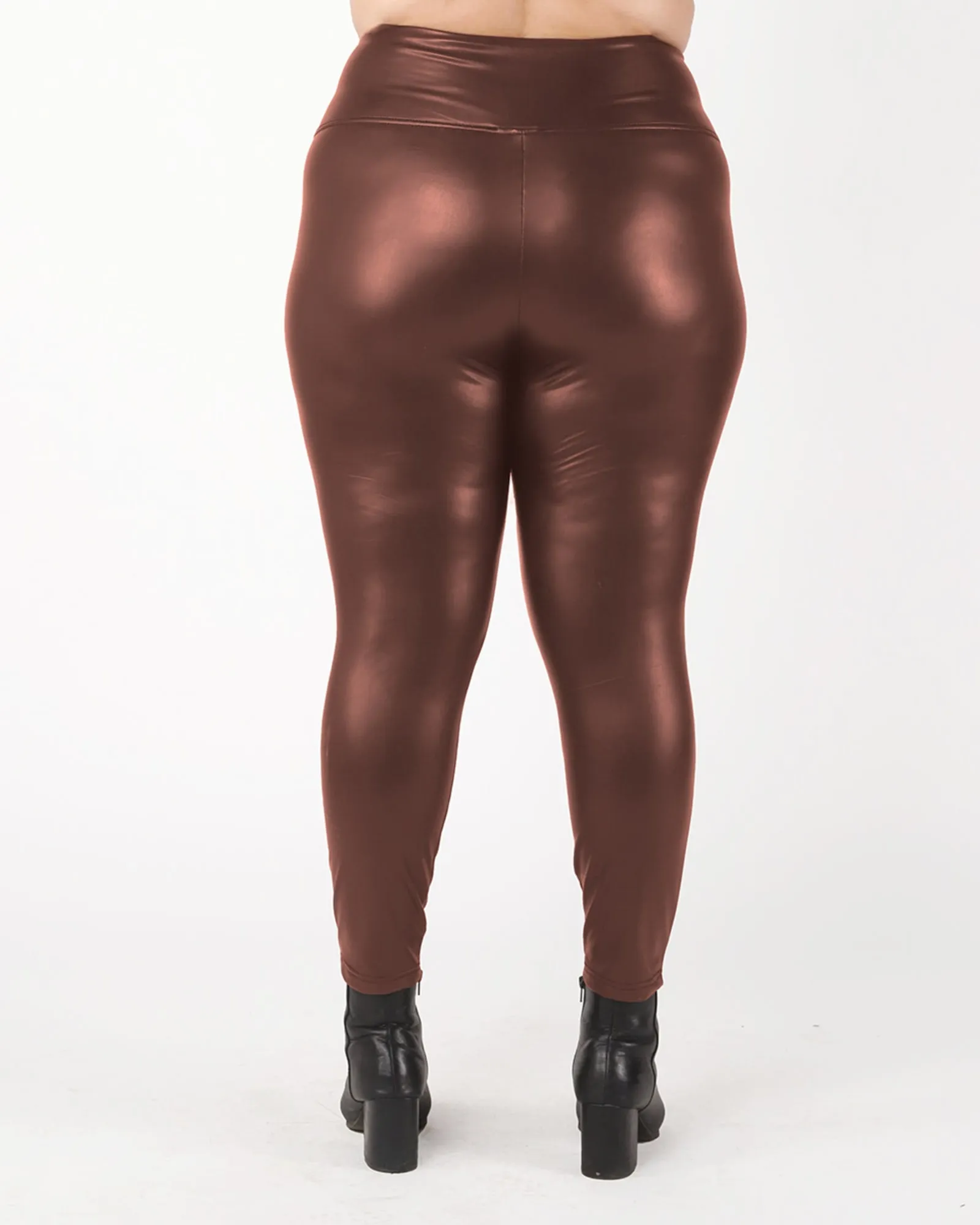 Aarna Faux Leather Legging | Bronze