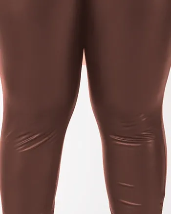 Aarna Faux Leather Legging | Bronze