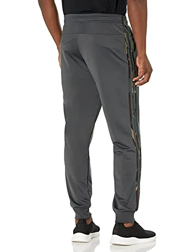 adidas Men's Standard Warm-up Tricot Tapered Camo Track Pant, Solid Grey, Small