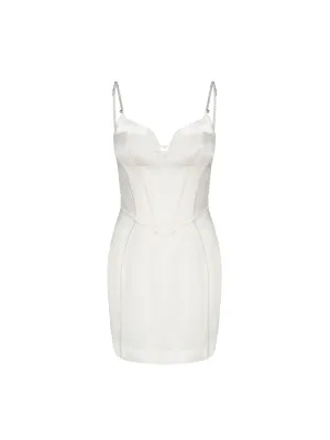 Anastasia Diamond Slip Dress (White) (Final Sale)