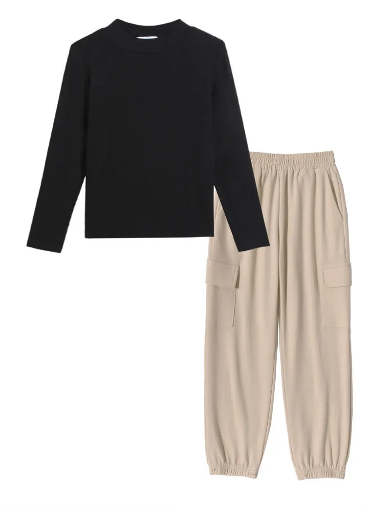 Arshiner Girls 2 Piece Outfits Long Sleeve Pullover Jogger Pants
