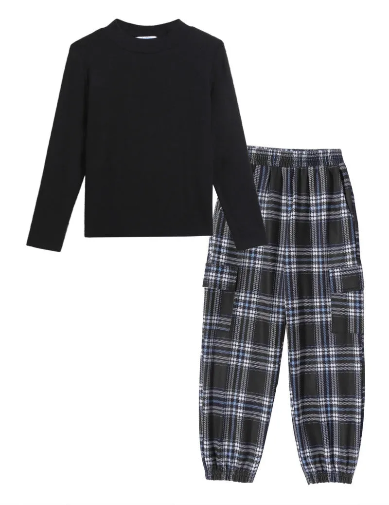 Arshiner Girls 2 Piece Outfits Long Sleeve Pullover Jogger Pants
