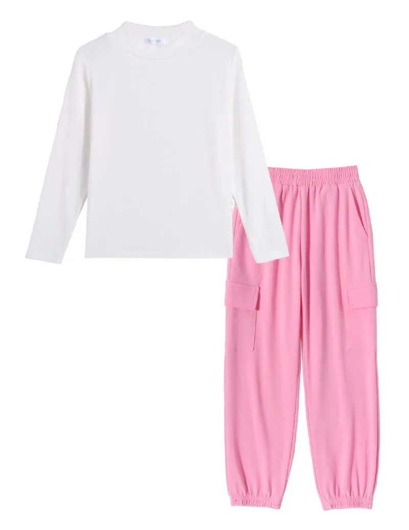 Arshiner Girls 2 Piece Outfits Long Sleeve Pullover Jogger Pants