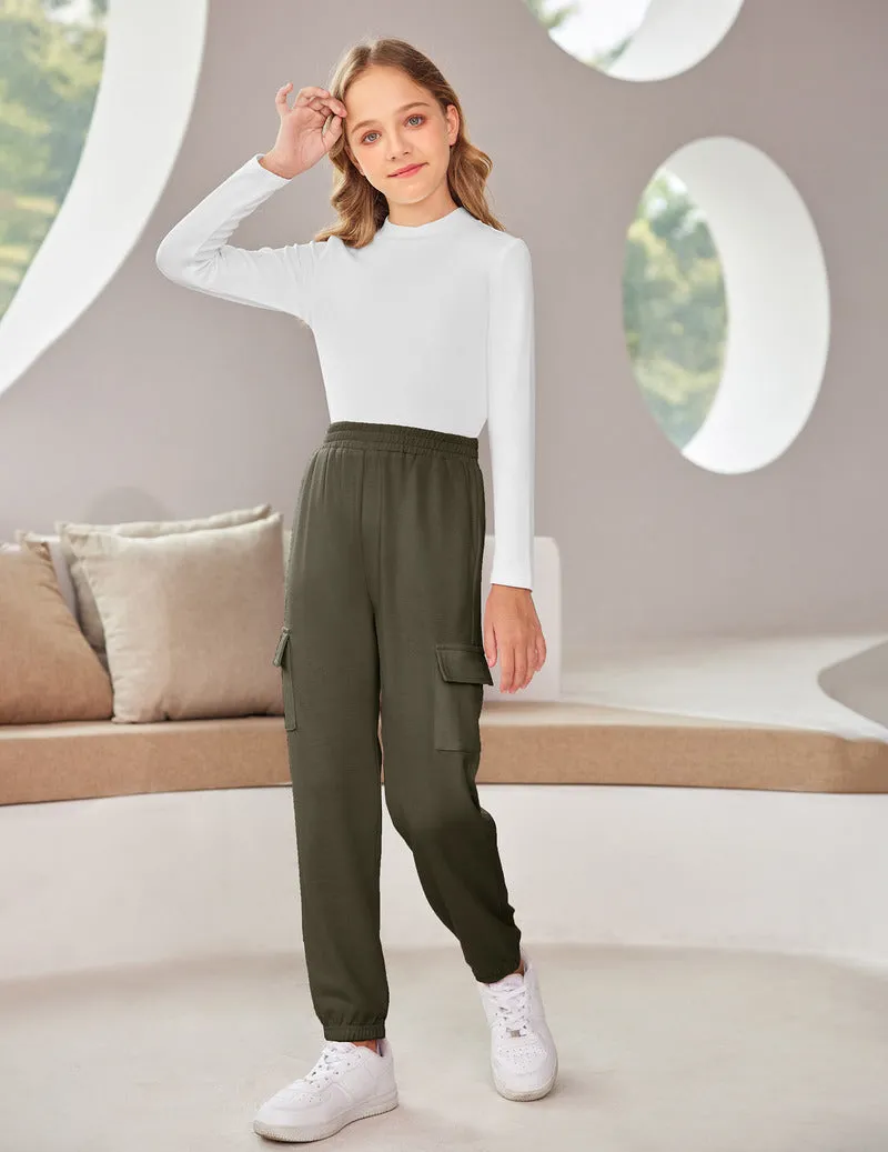 Arshiner Girls 2 Piece Outfits Long Sleeve Pullover Jogger Pants