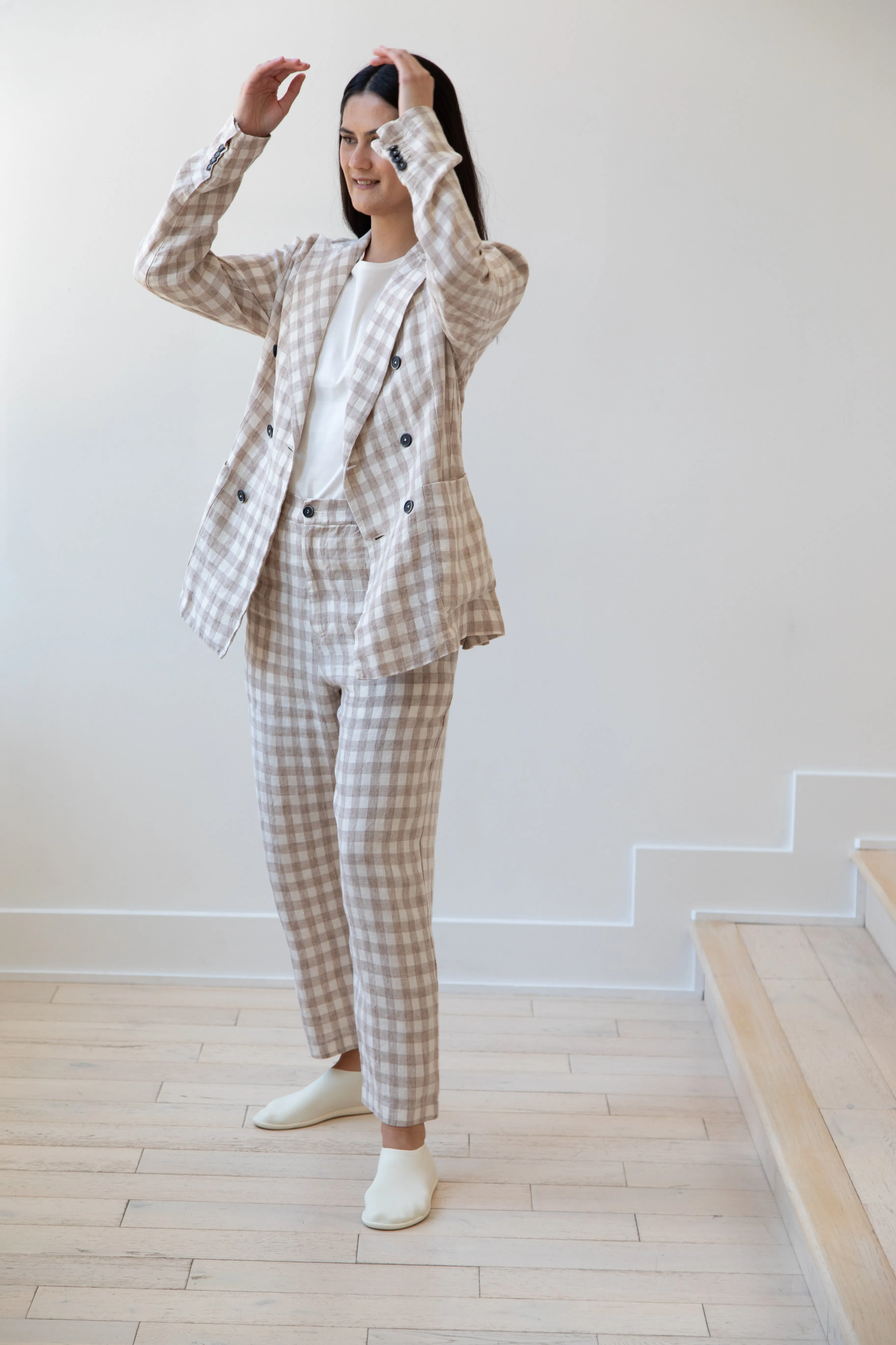 Barena Venezia | Double Breasted Blazer in Cream Check