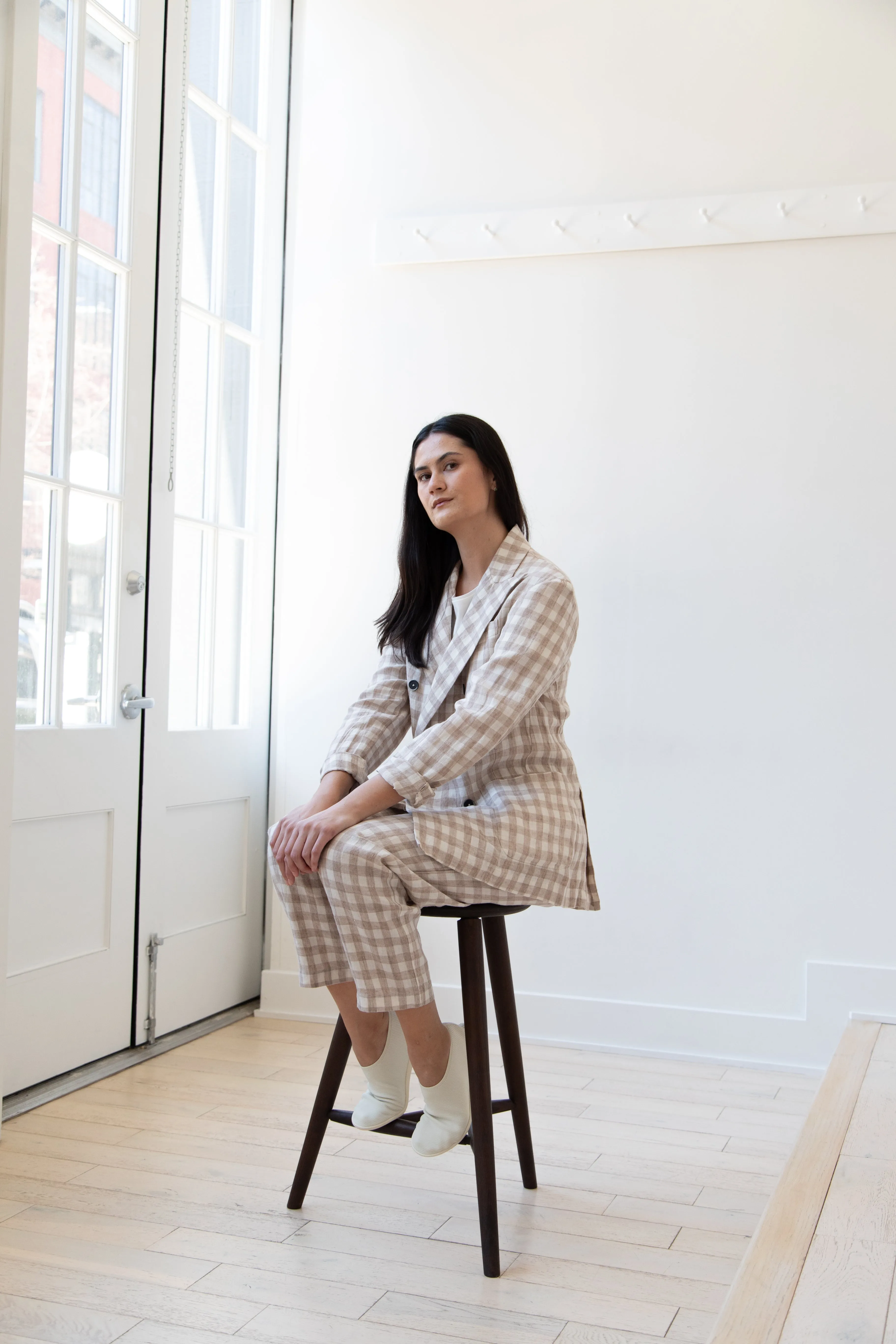 Barena Venezia | Double Breasted Blazer in Cream Check