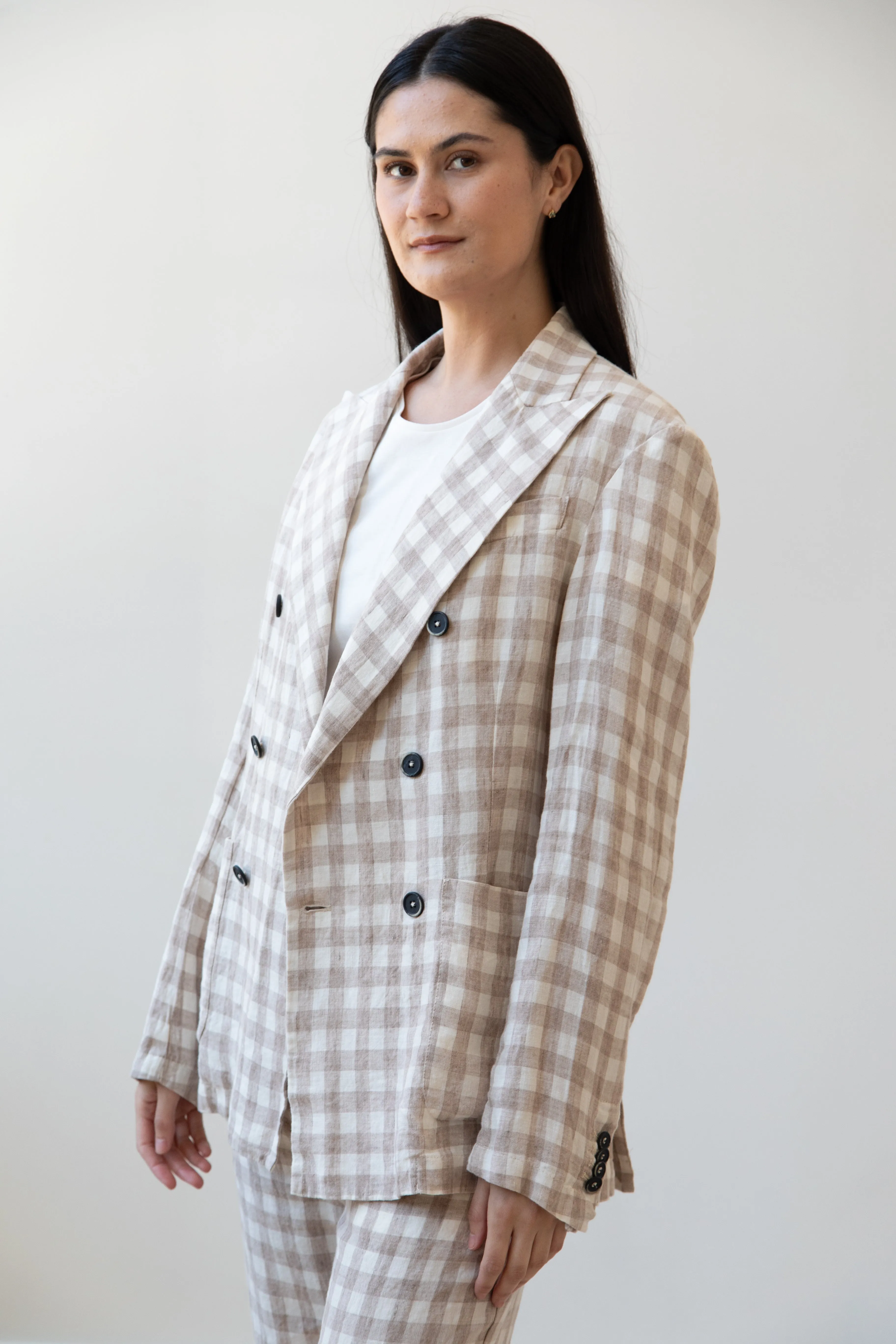Barena Venezia | Double Breasted Blazer in Cream Check