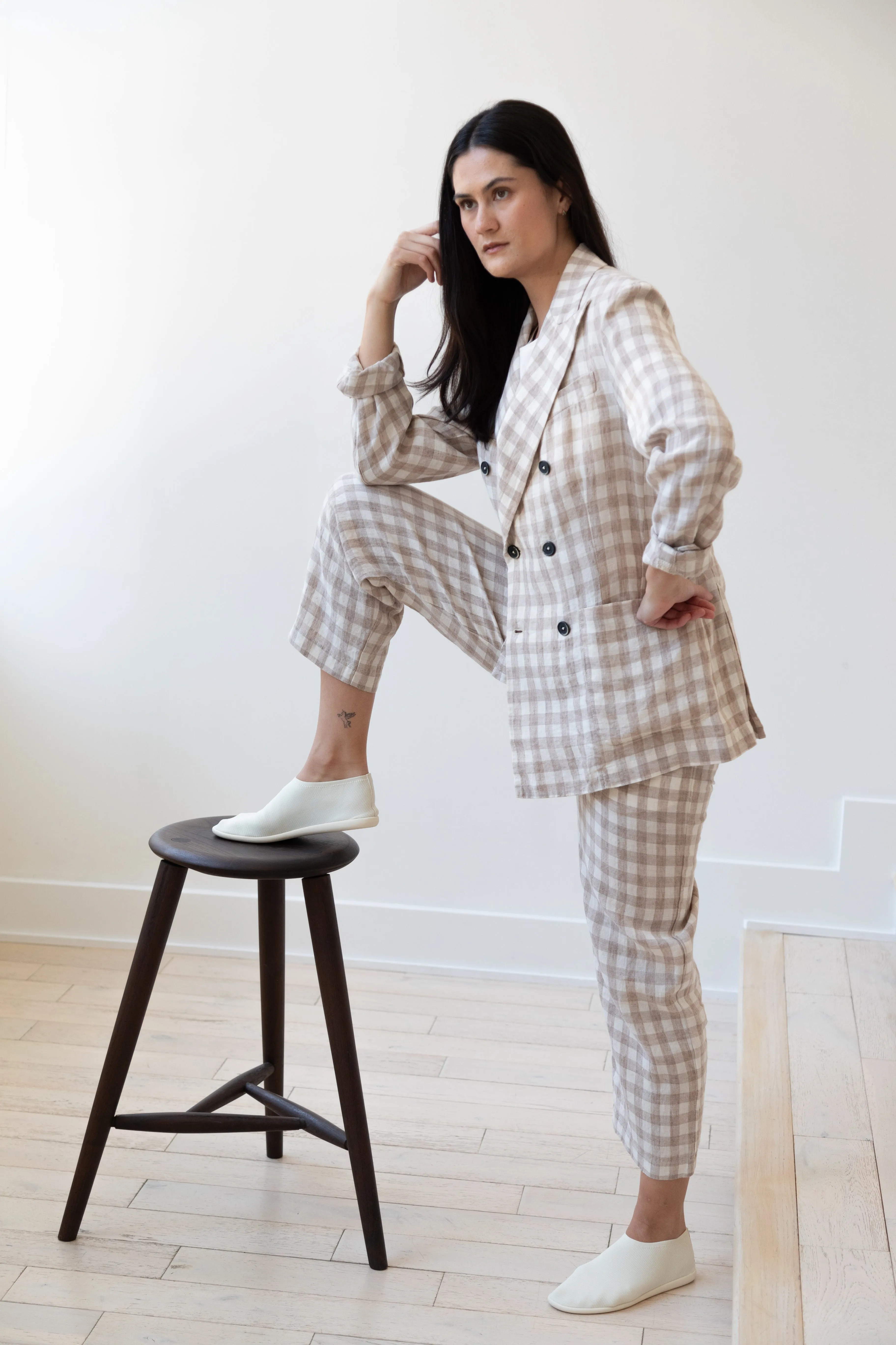 Barena Venezia | Double Breasted Blazer in Cream Check