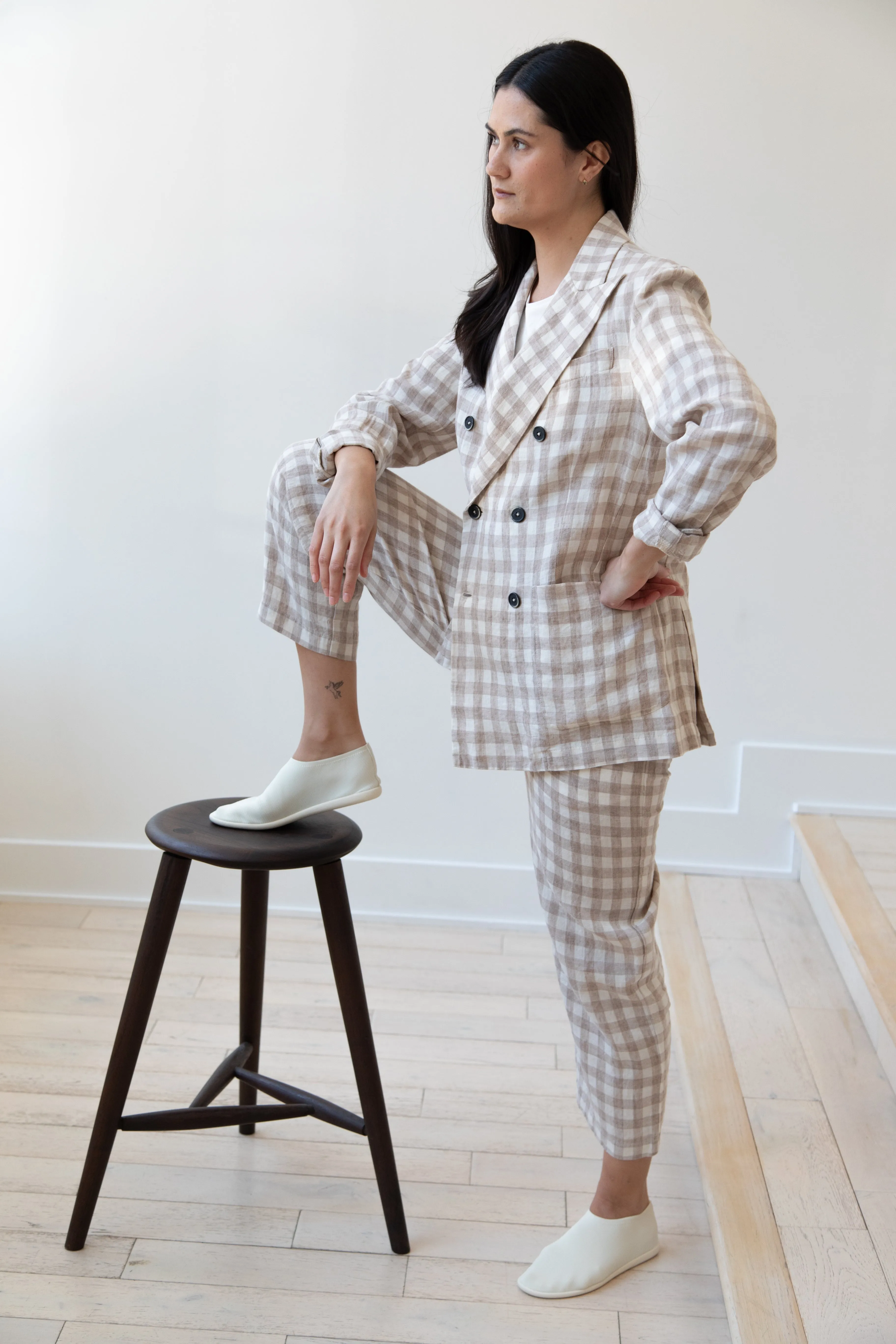 Barena Venezia | Double Breasted Blazer in Cream Check