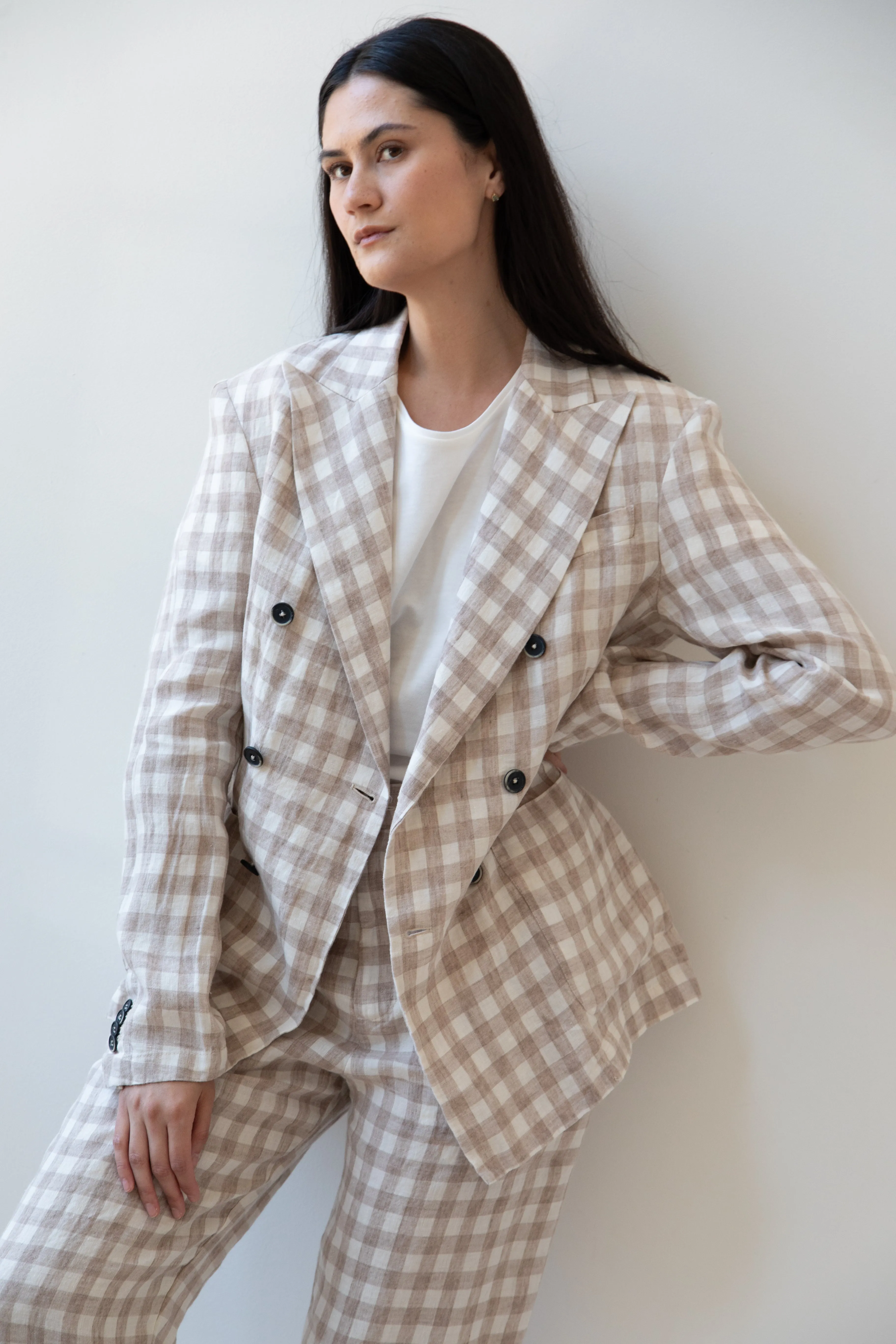 Barena Venezia | Double Breasted Blazer in Cream Check