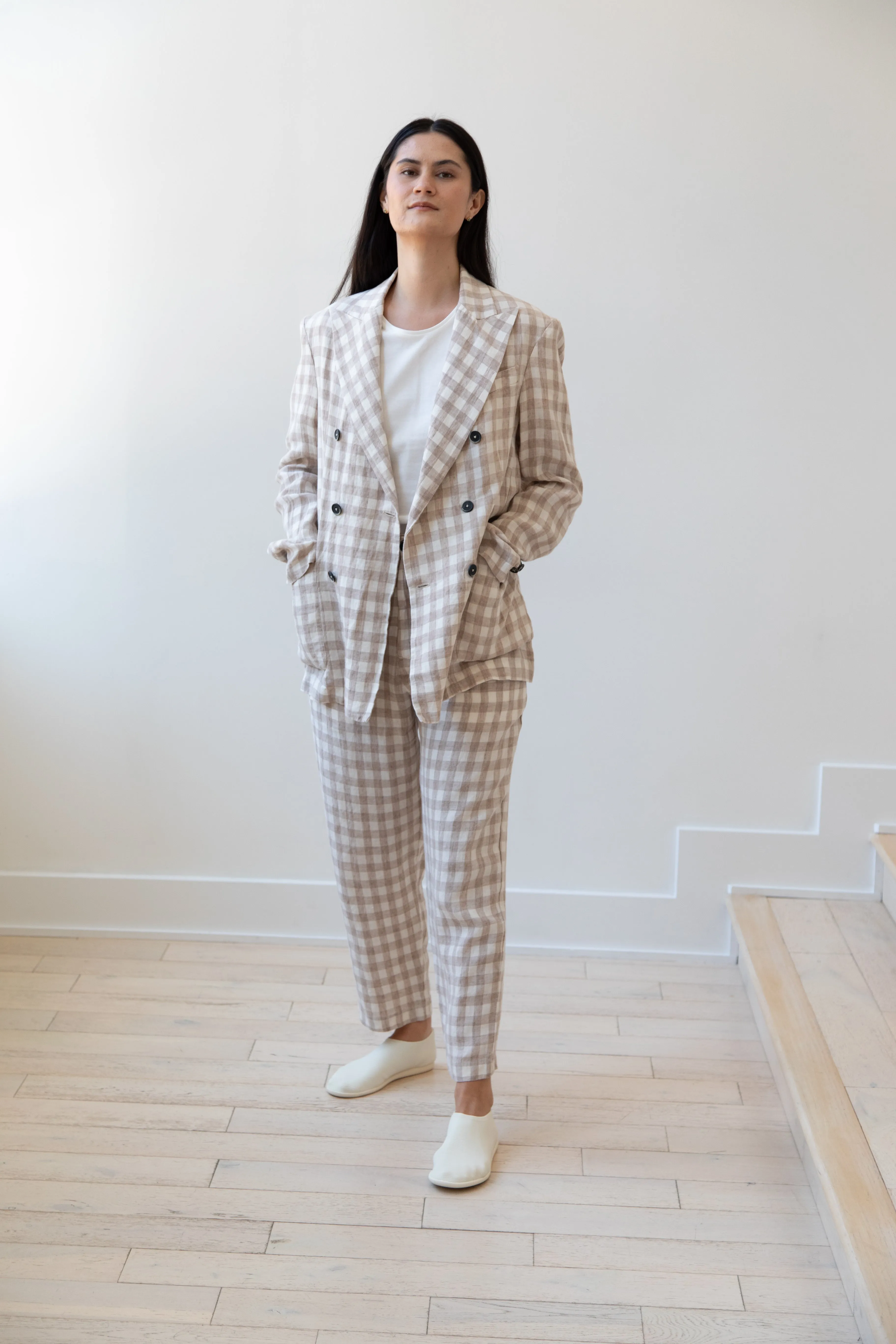 Barena Venezia | Double Breasted Blazer in Cream Check