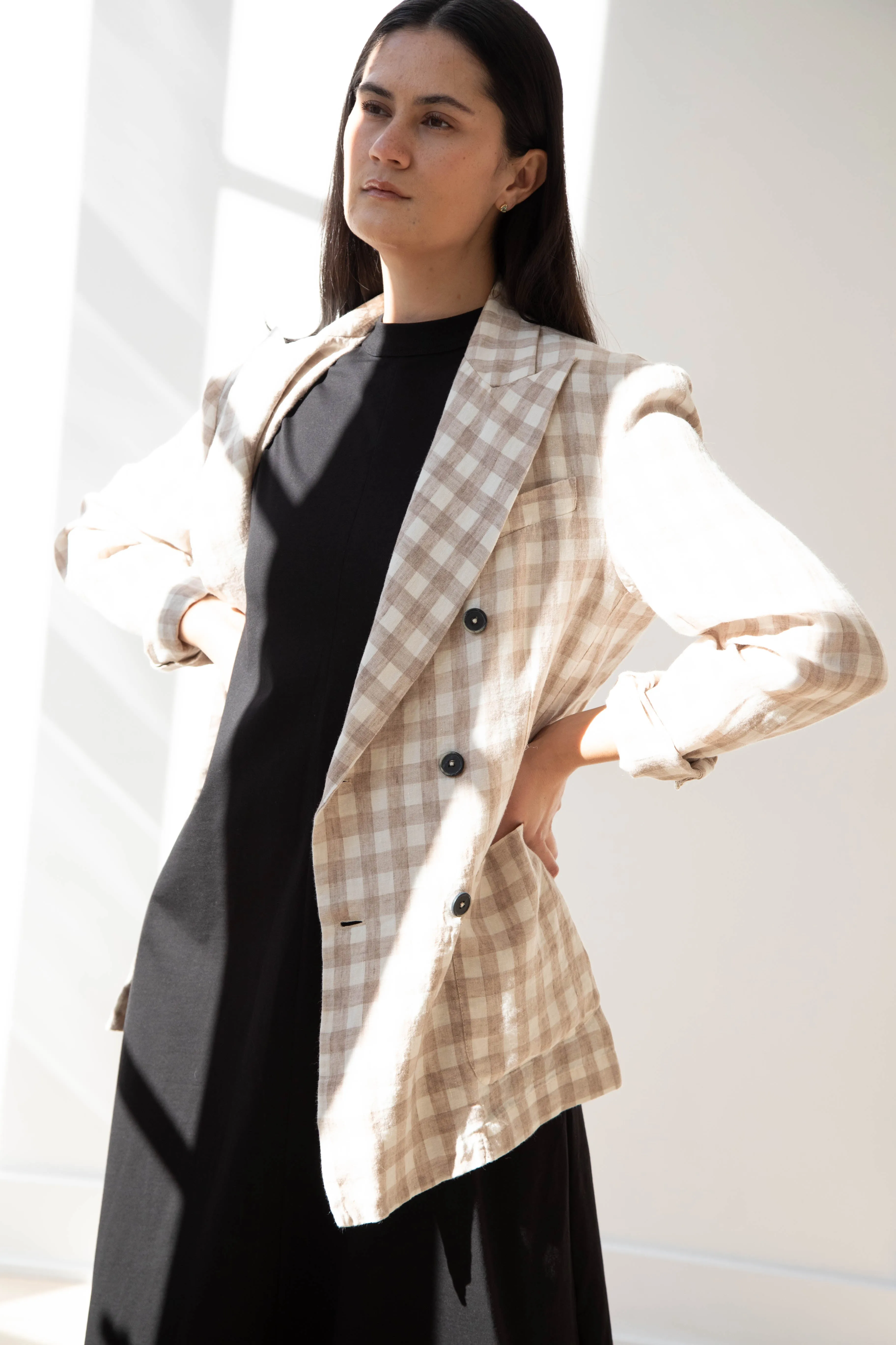Barena Venezia | Double Breasted Blazer in Cream Check