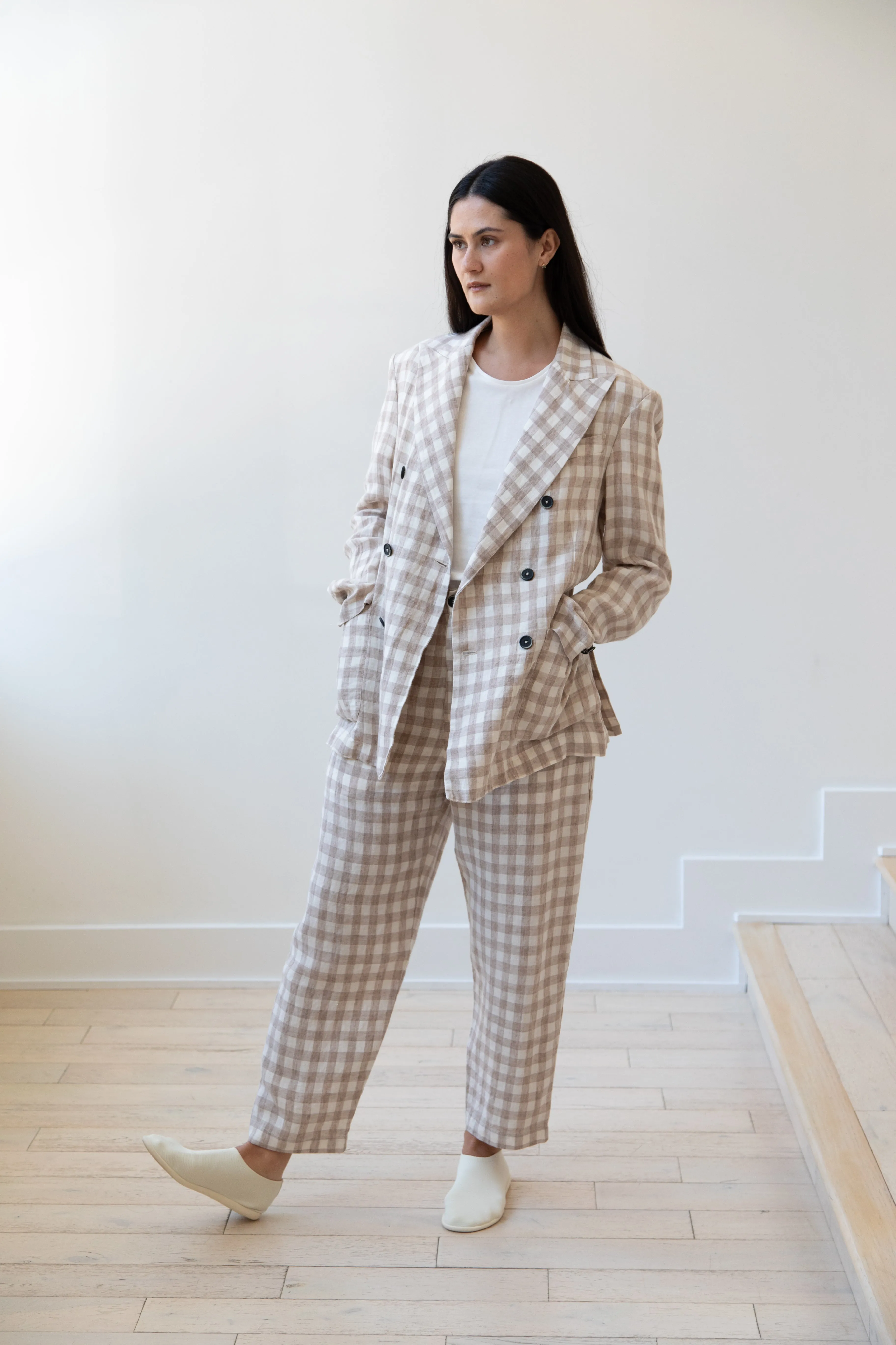Barena Venezia | Double Breasted Blazer in Cream Check