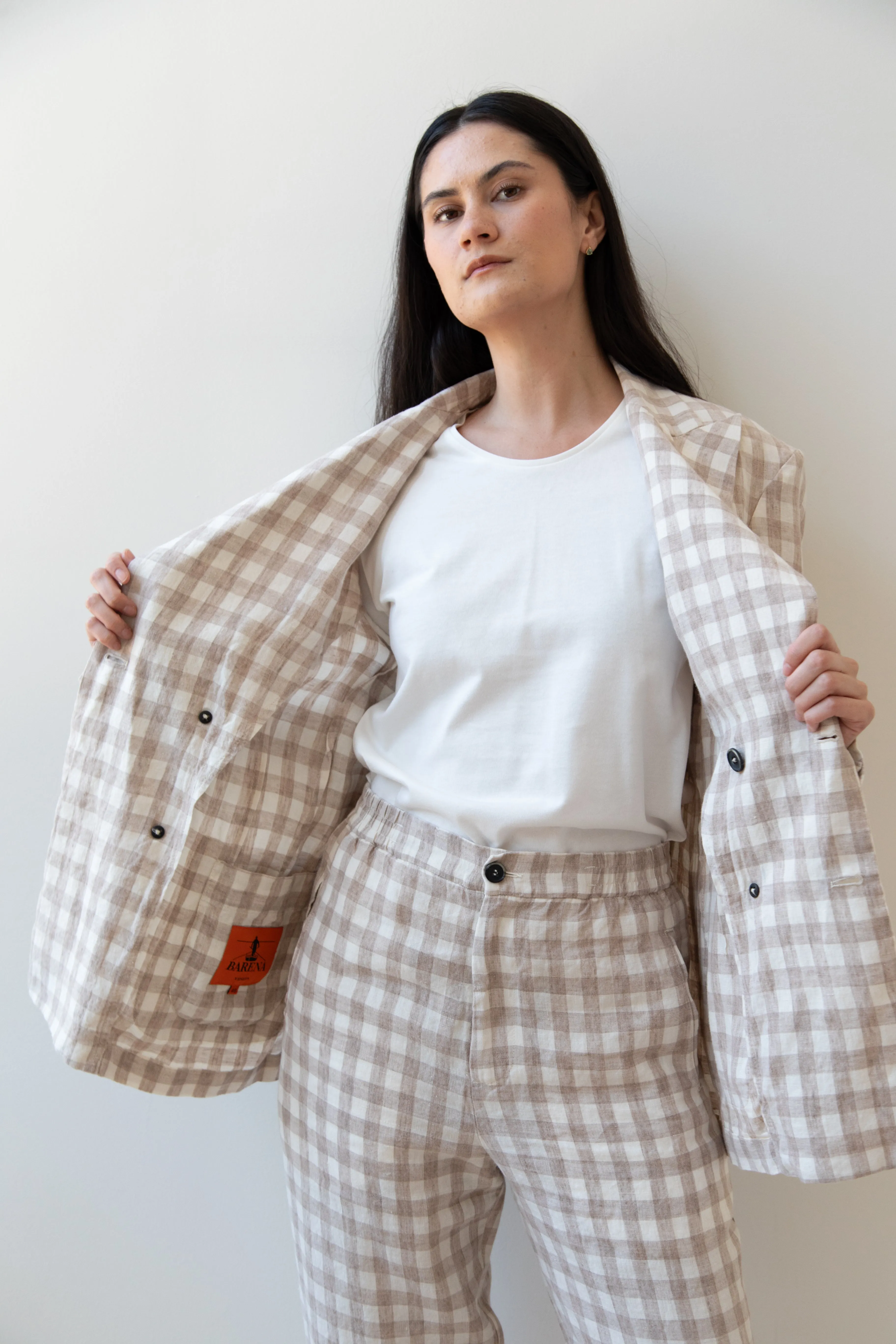 Barena Venezia | Double Breasted Blazer in Cream Check