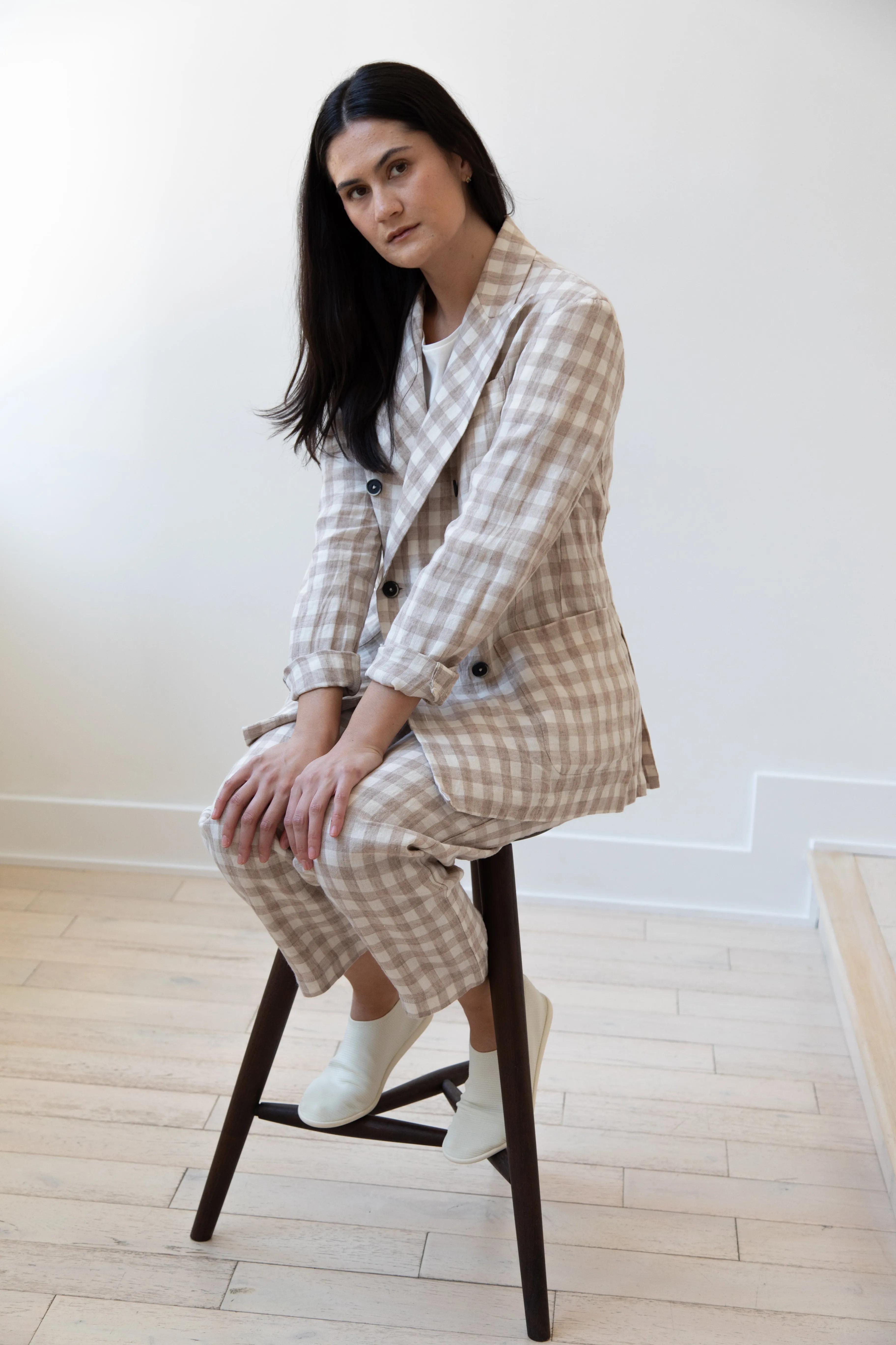 Barena Venezia | Double Breasted Blazer in Cream Check