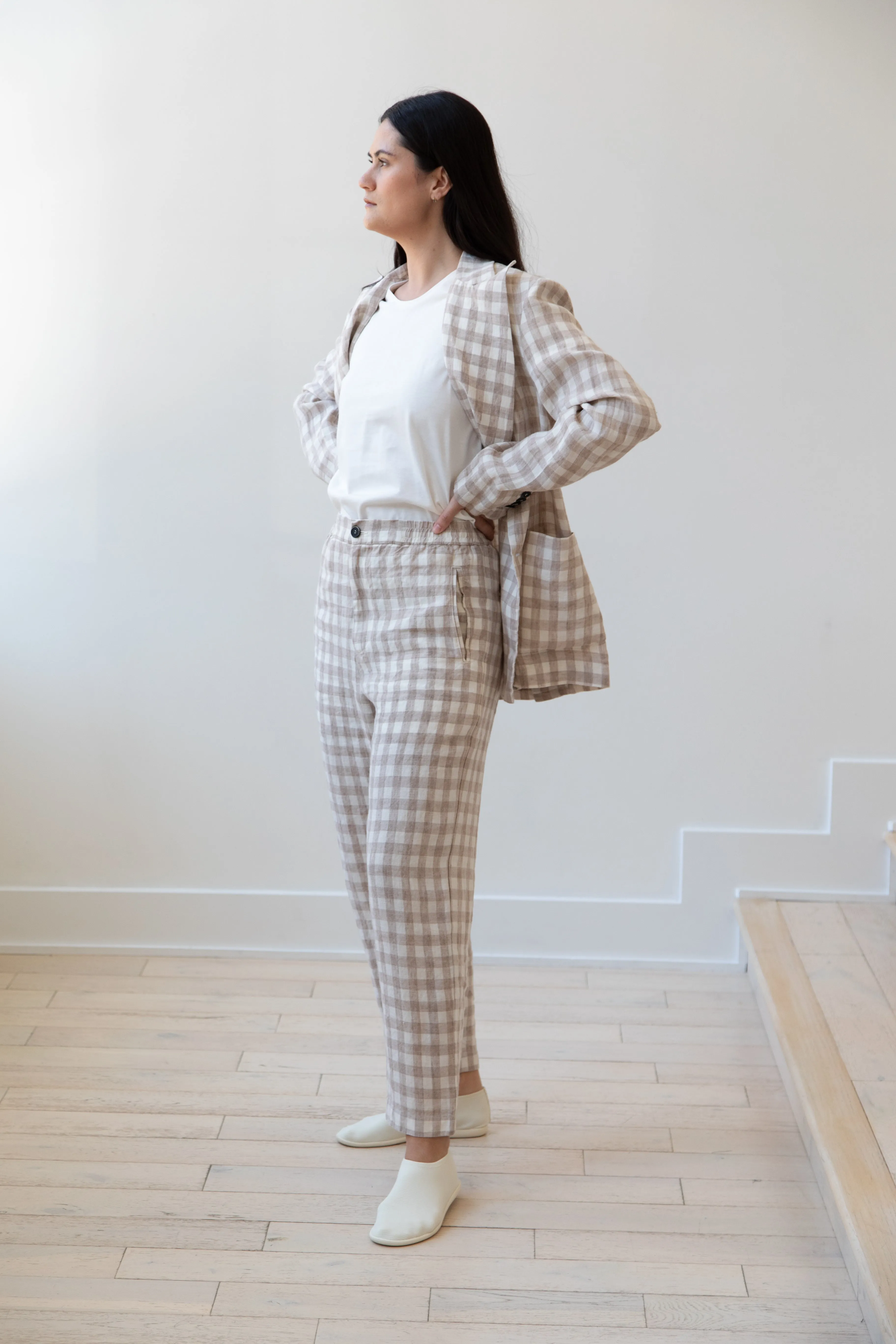 Barena Venezia | Double Breasted Blazer in Cream Check