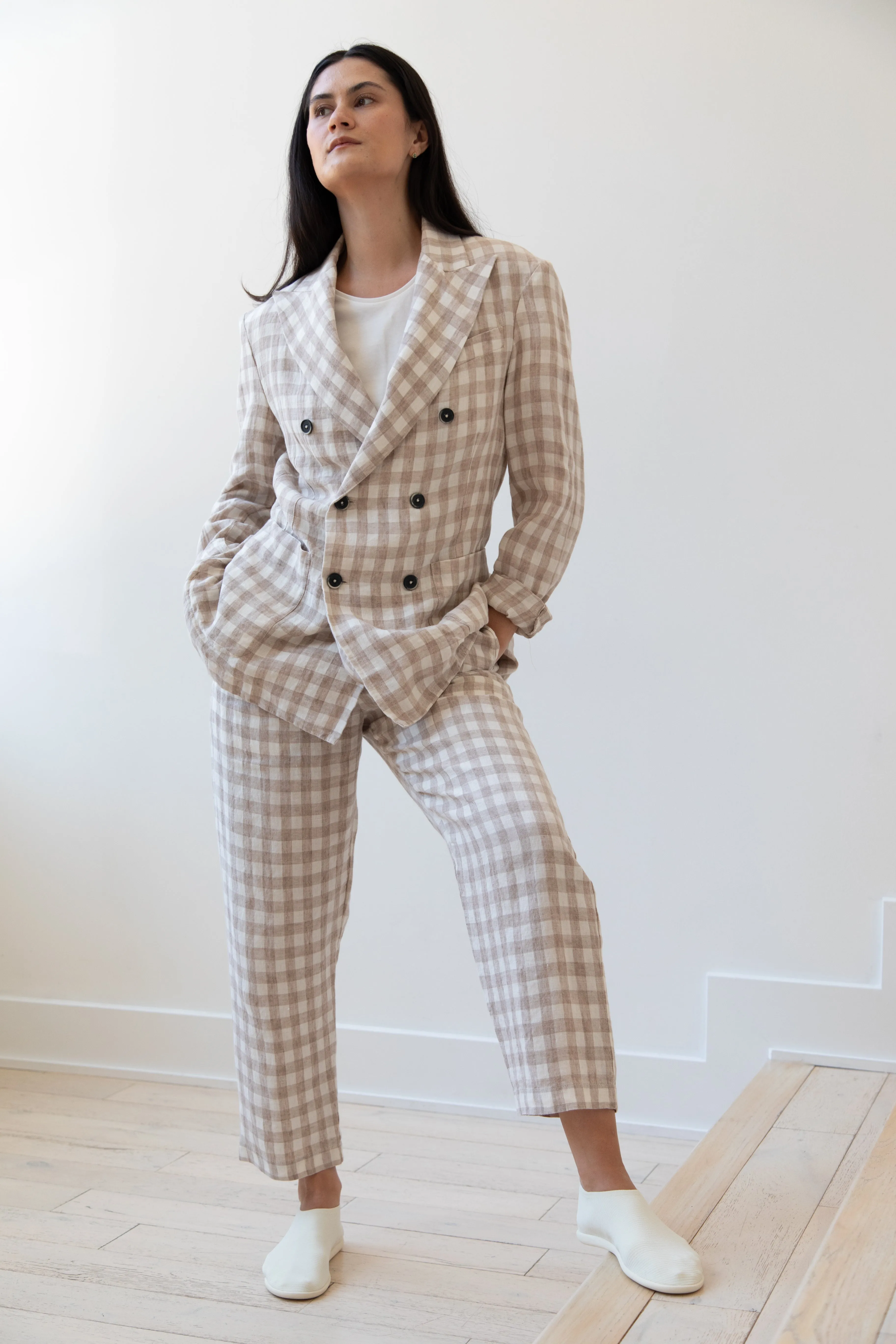 Barena Venezia | Double Breasted Blazer in Cream Check