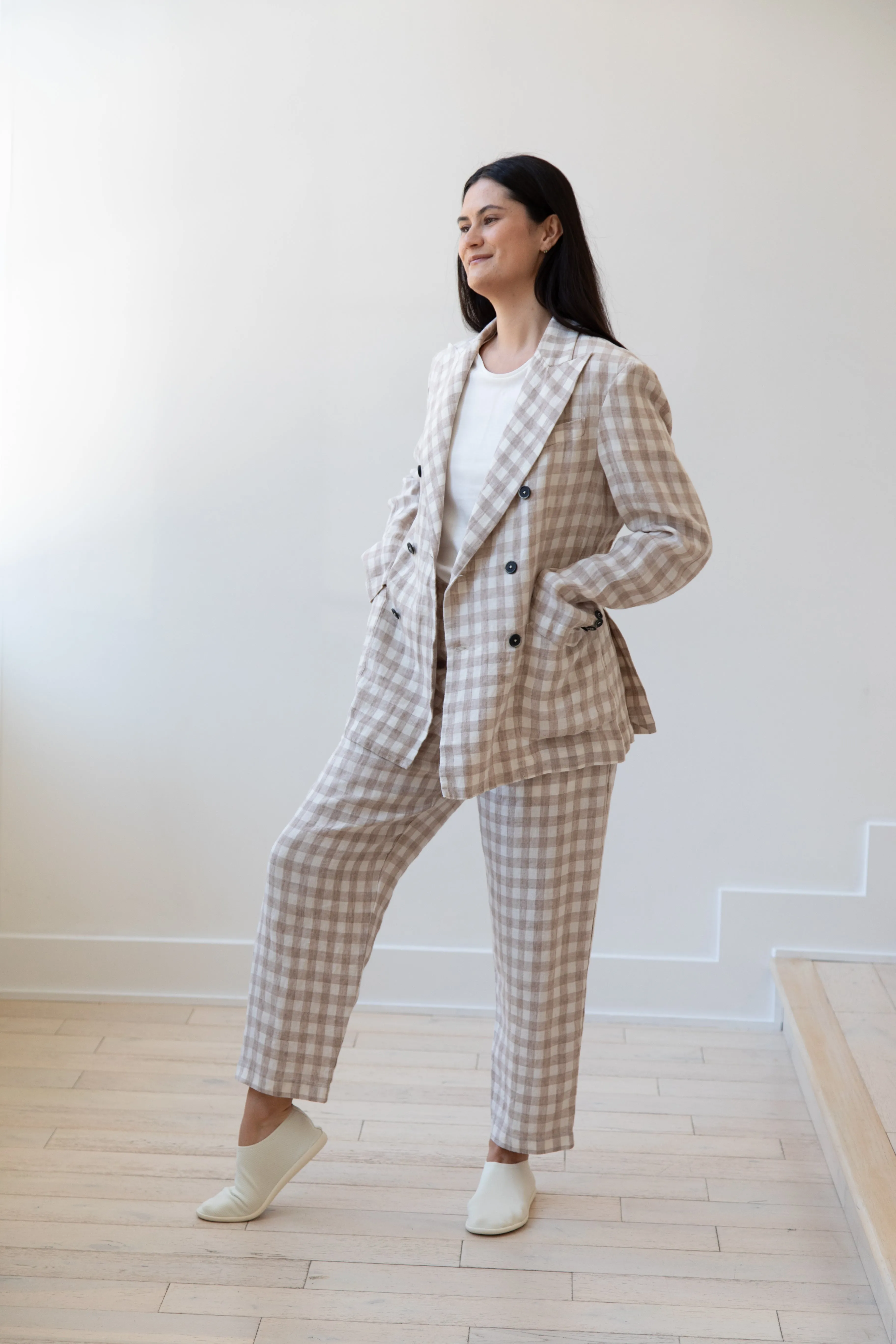 Barena Venezia | Double Breasted Blazer in Cream Check