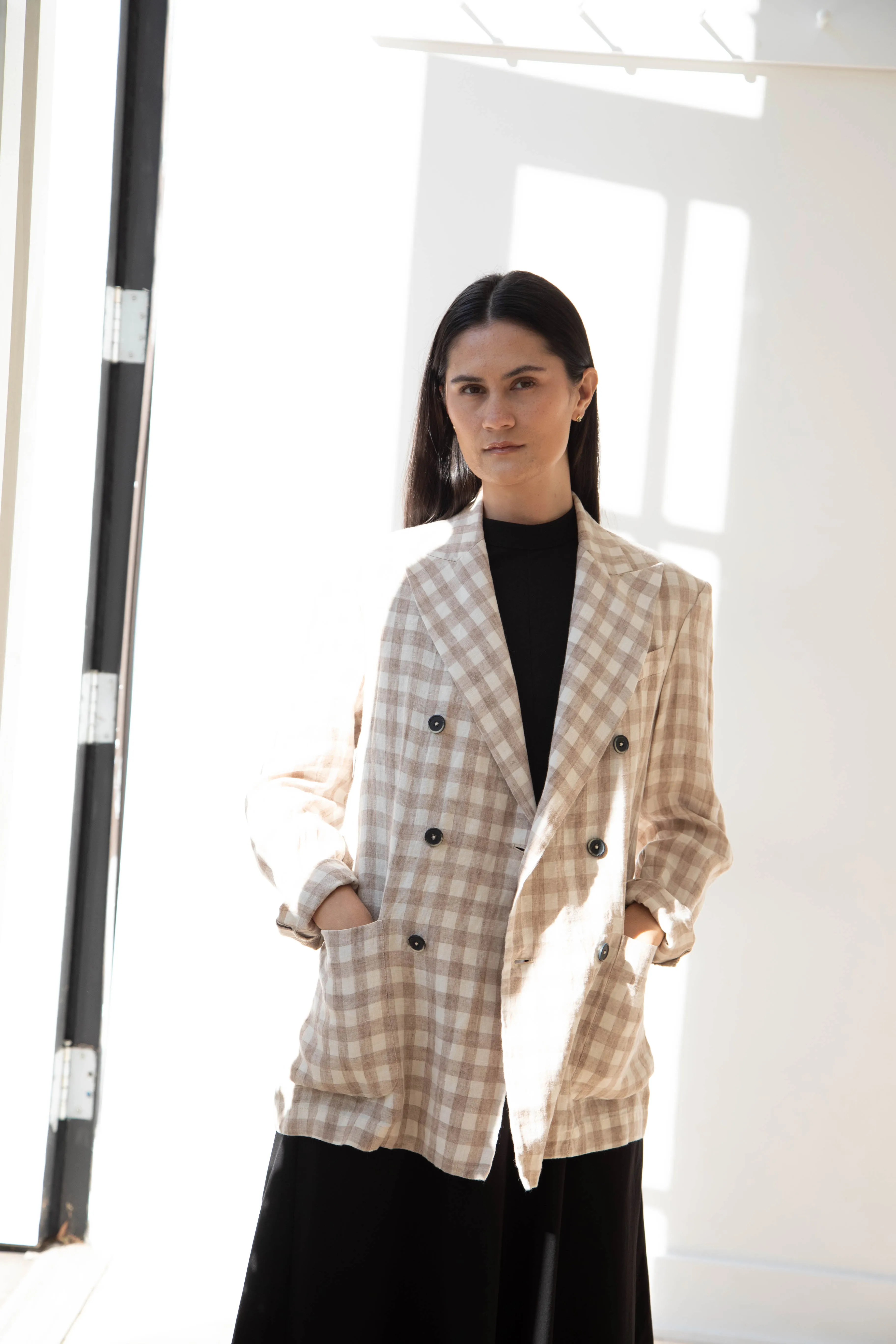 Barena Venezia | Double Breasted Blazer in Cream Check