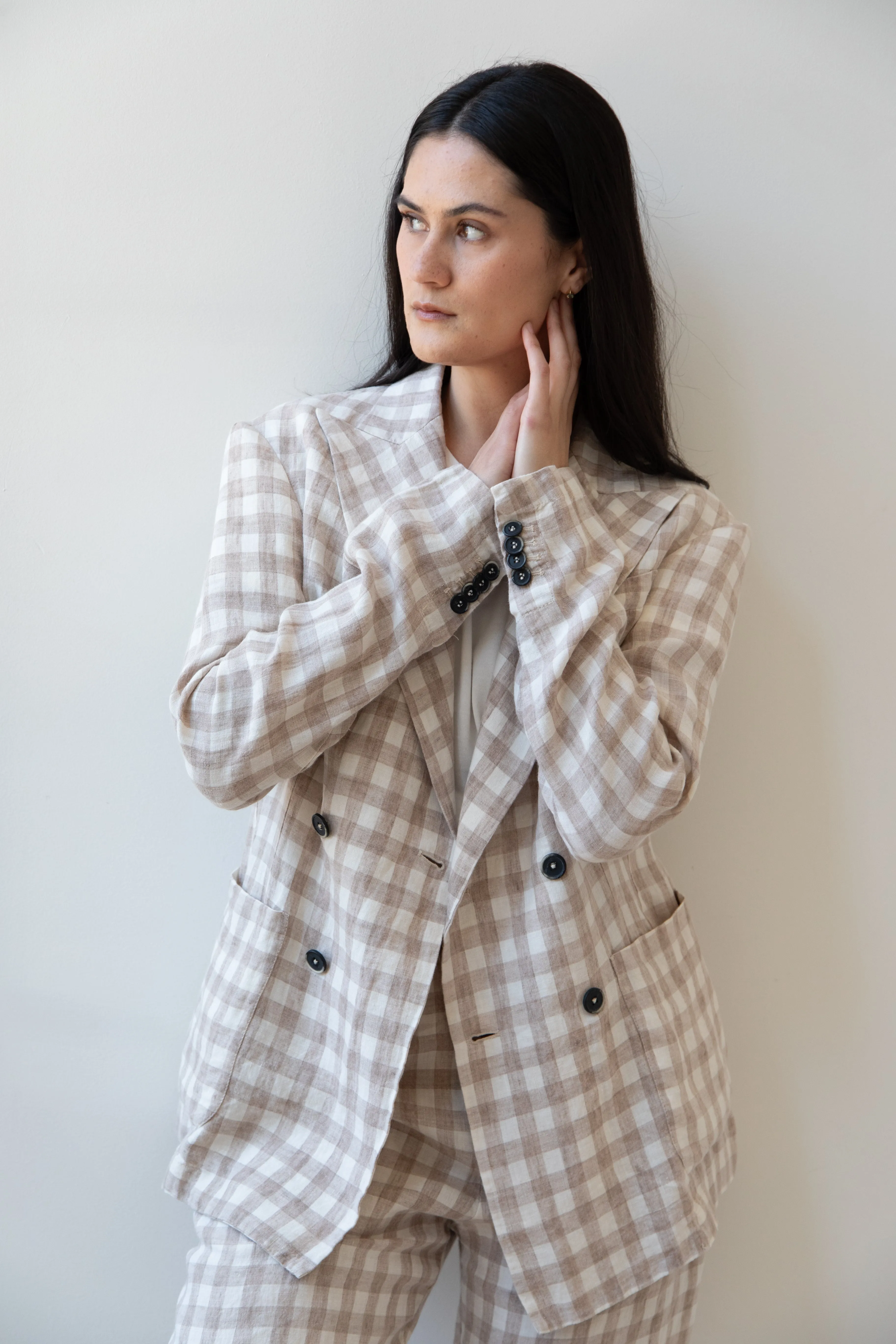 Barena Venezia | Double Breasted Blazer in Cream Check