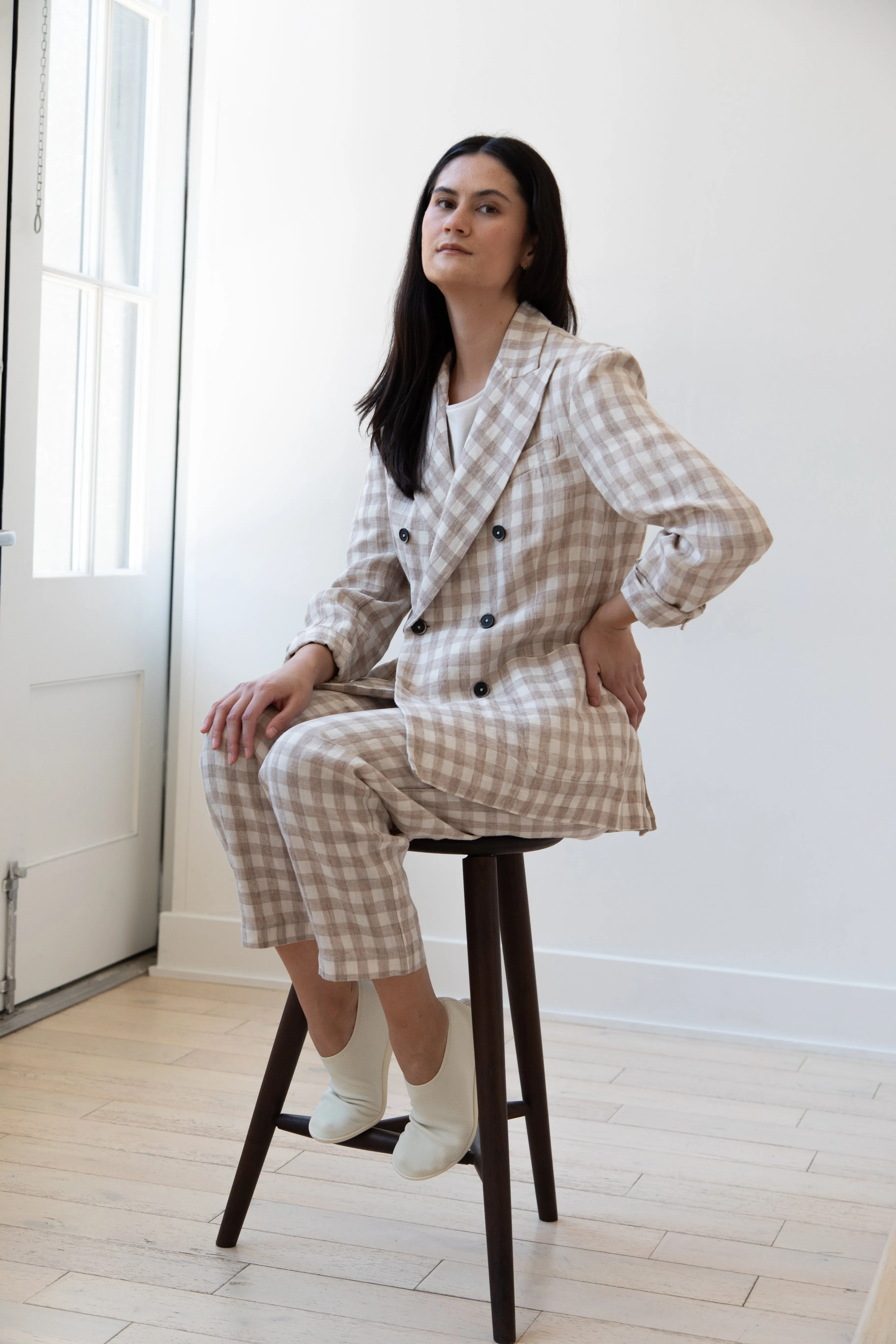 Barena Venezia | Double Breasted Blazer in Cream Check