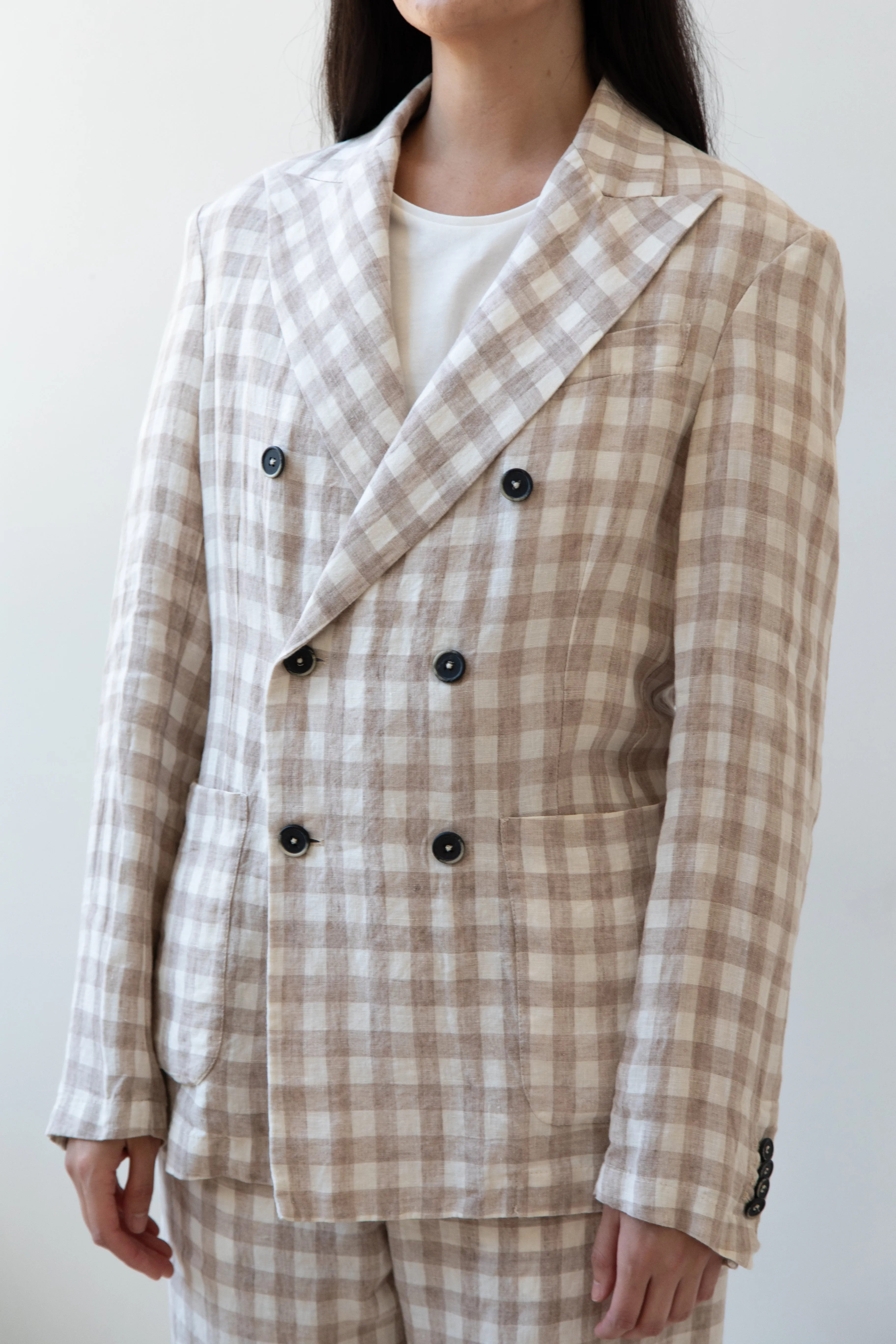 Barena Venezia | Double Breasted Blazer in Cream Check