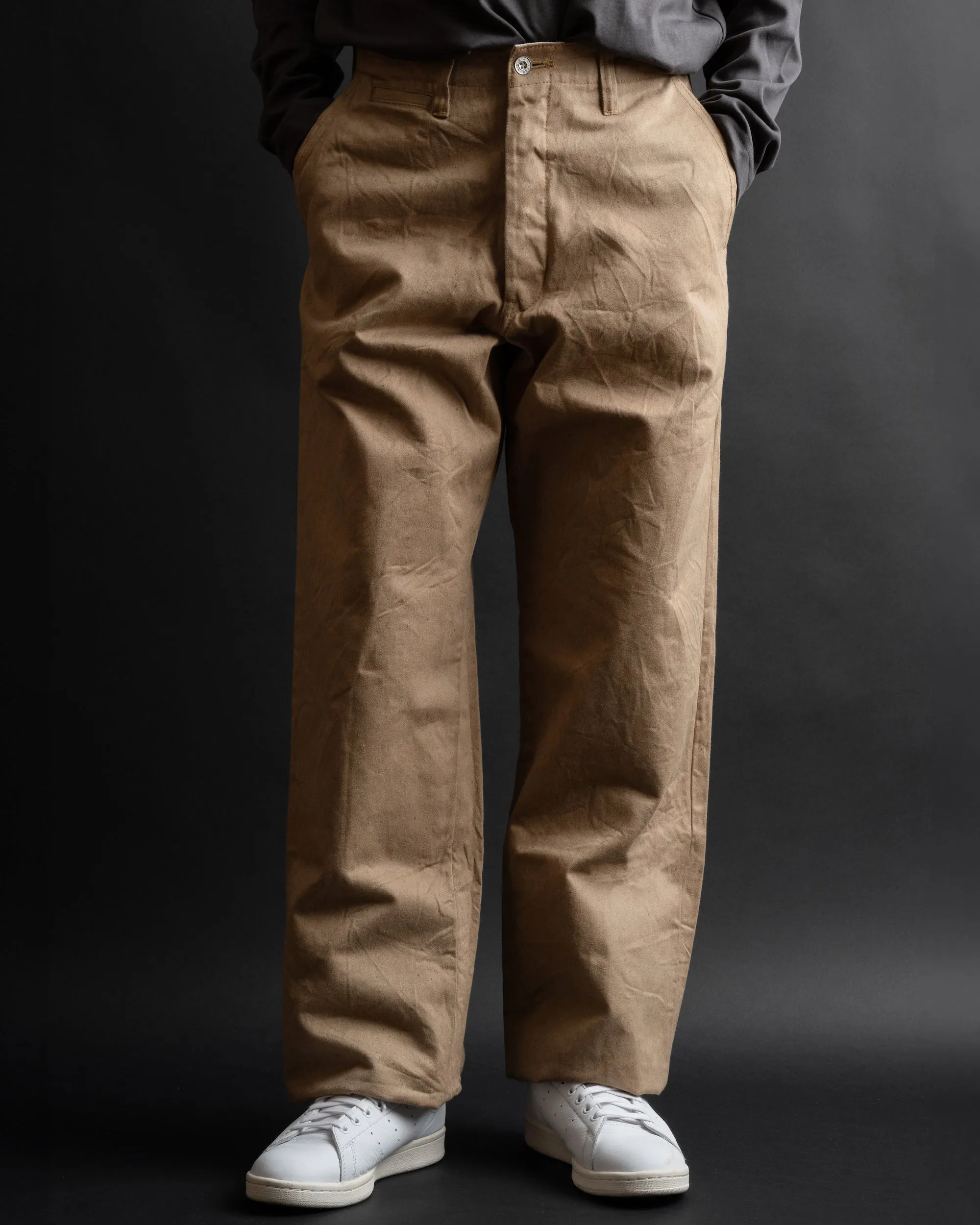 Big John XX801S XX Extra Foxfibre Classic Straight Selvedge Chino Trousers - Beige