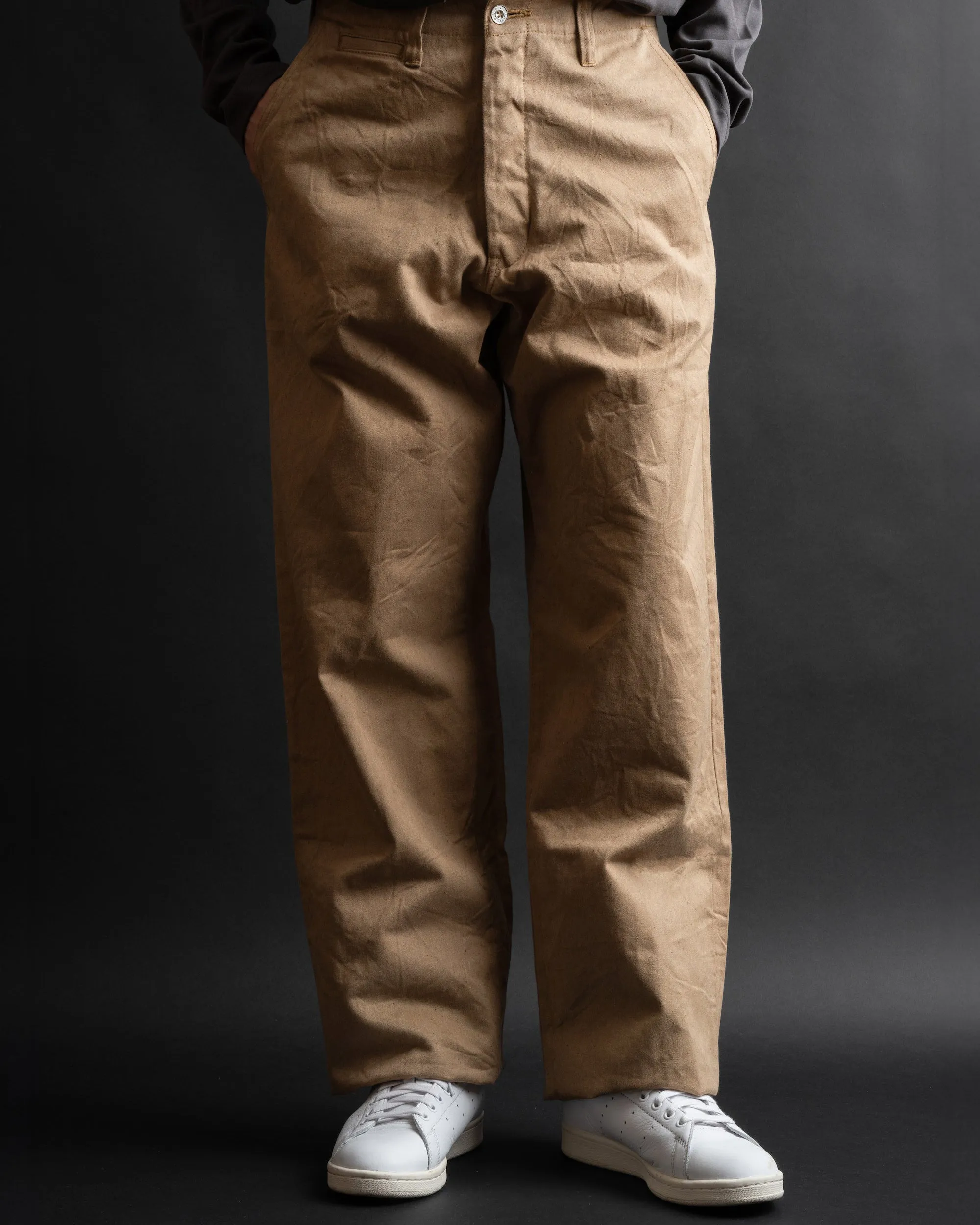 Big John XX801S XX Extra Foxfibre Classic Straight Selvedge Chino Trousers - Beige