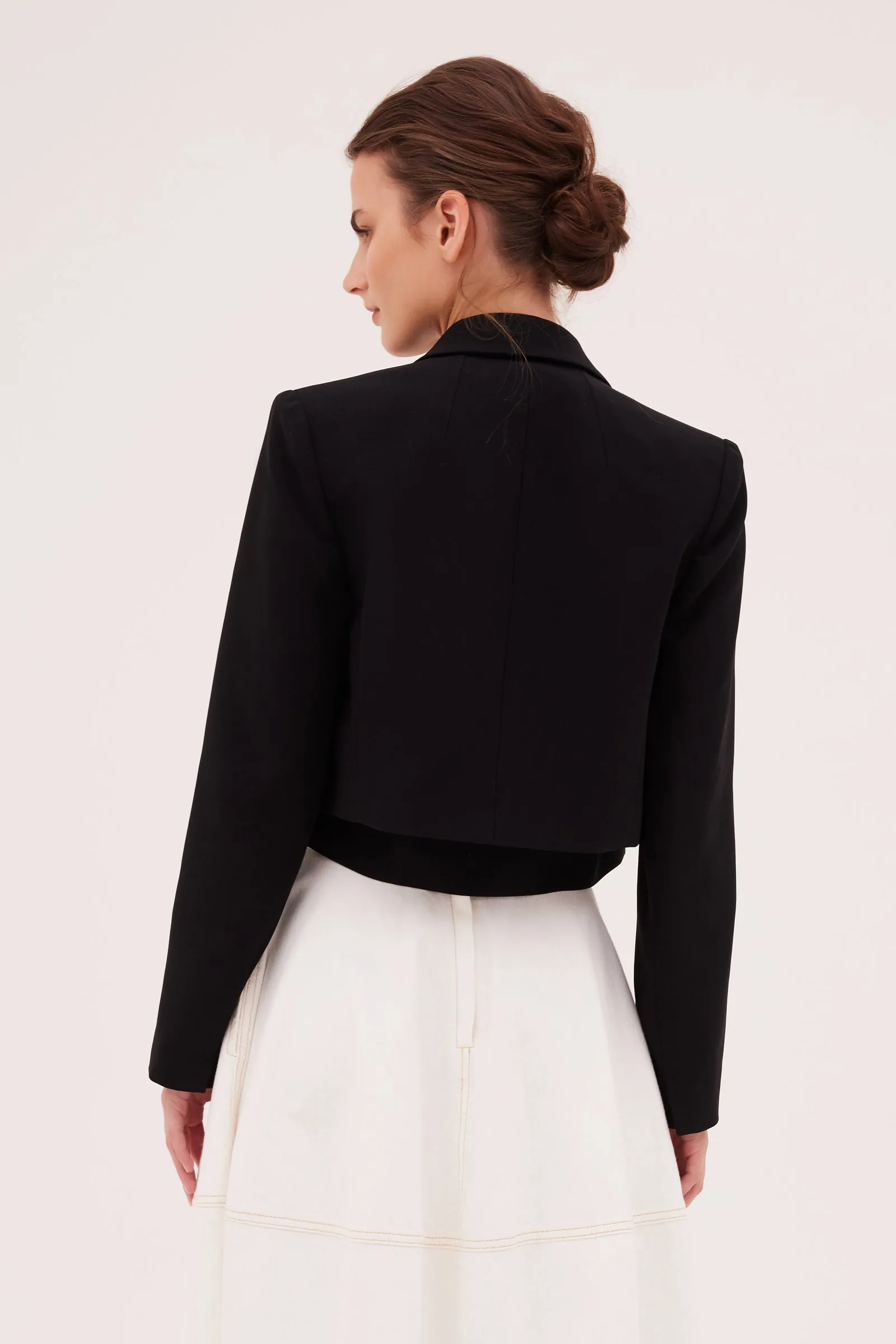 BLACK CREPE SOHO JACKET