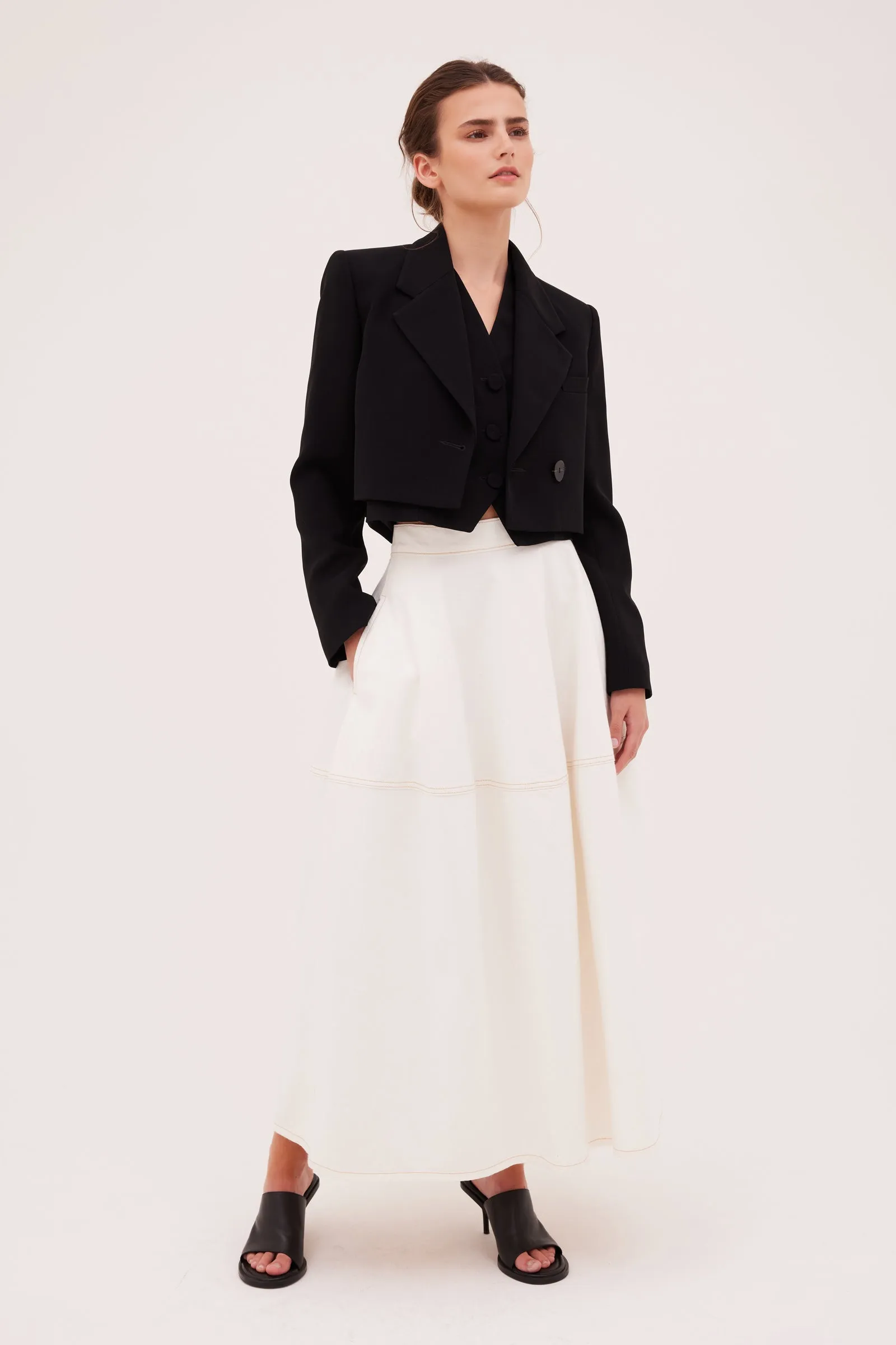 BLACK CREPE SOHO JACKET