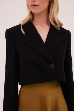 BLACK CREPE SOHO JACKET
