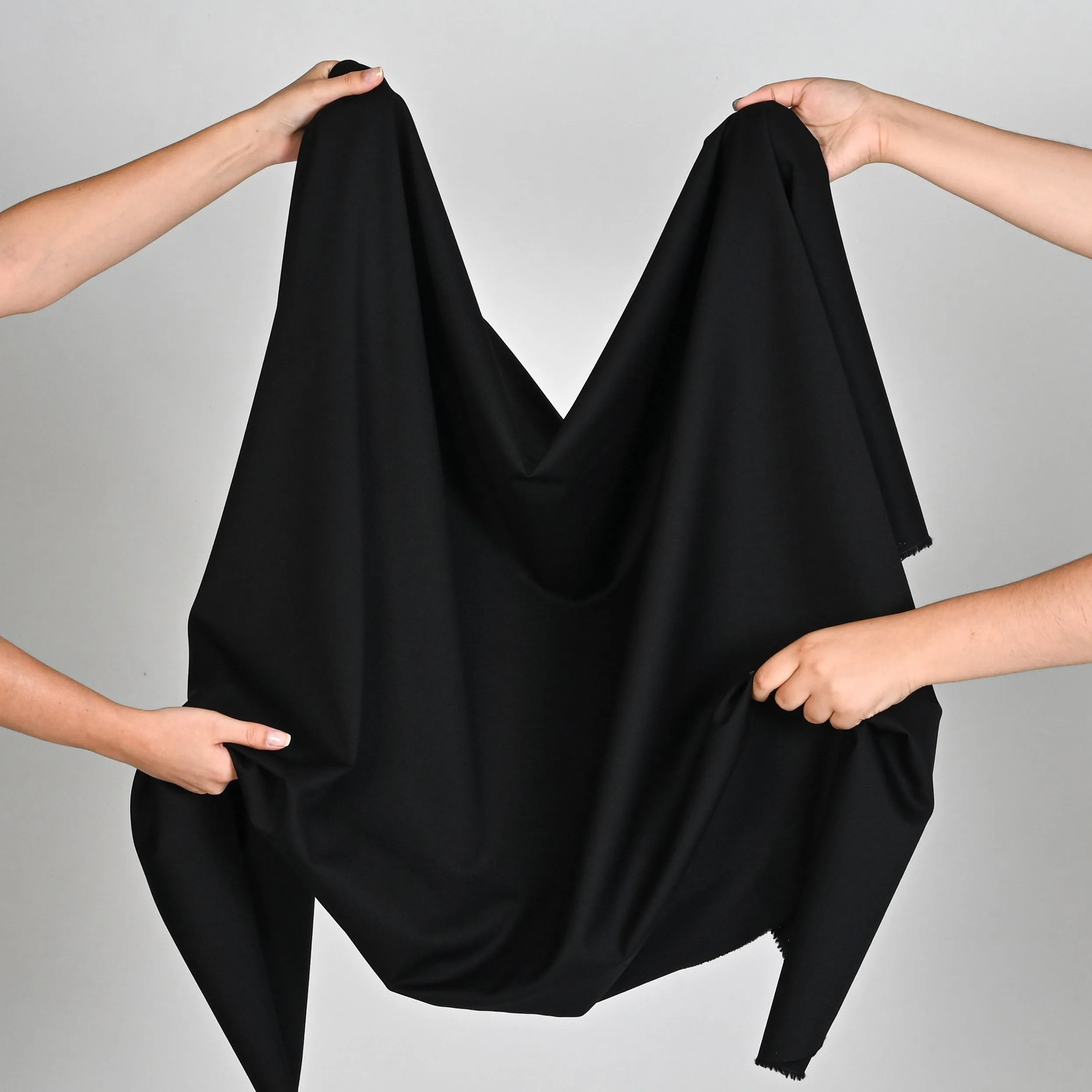 Black Suiting Wool Fabric 4396