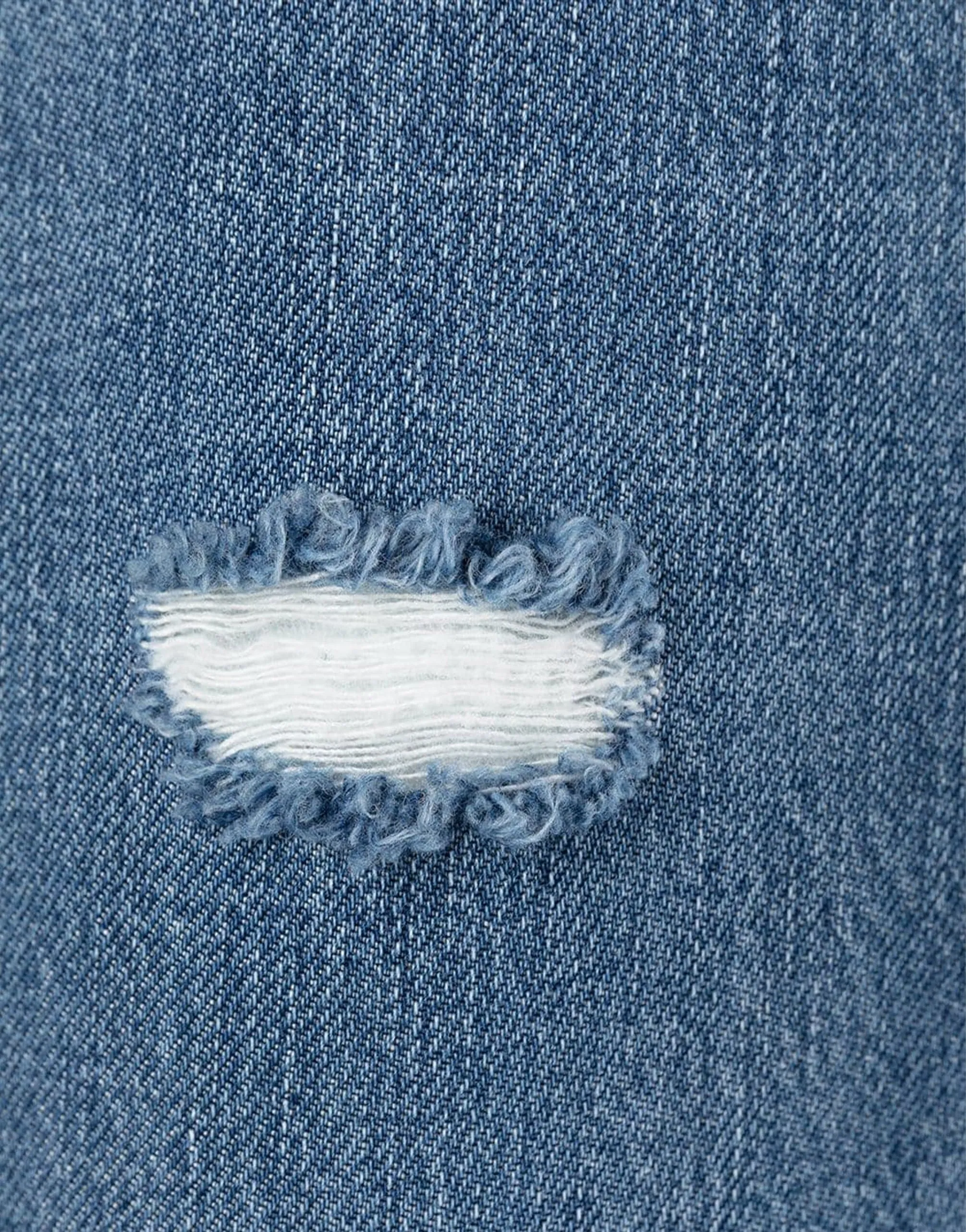 Bleached Effect Cropped Jeans