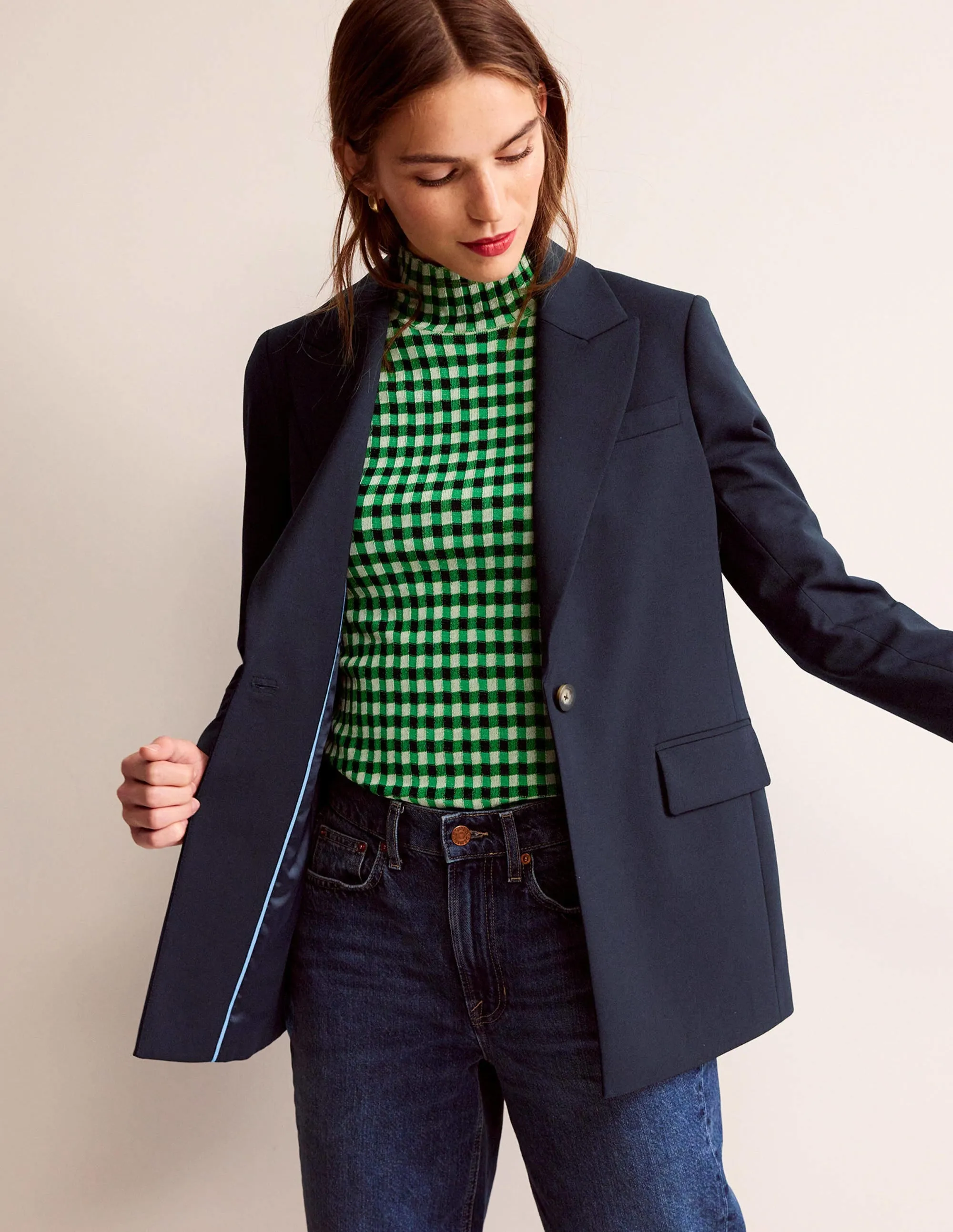 Bloomsbury Wool Blazer-Navy