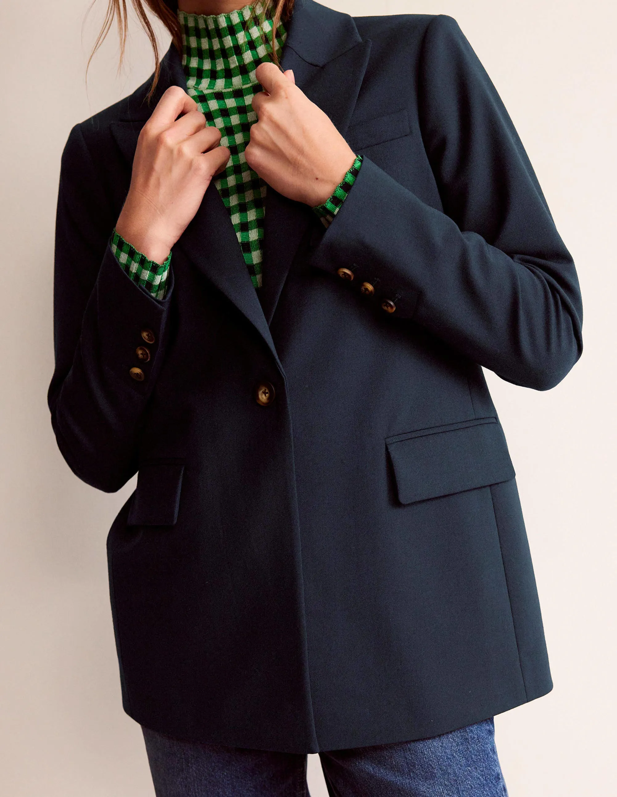 Bloomsbury Wool Blazer-Navy