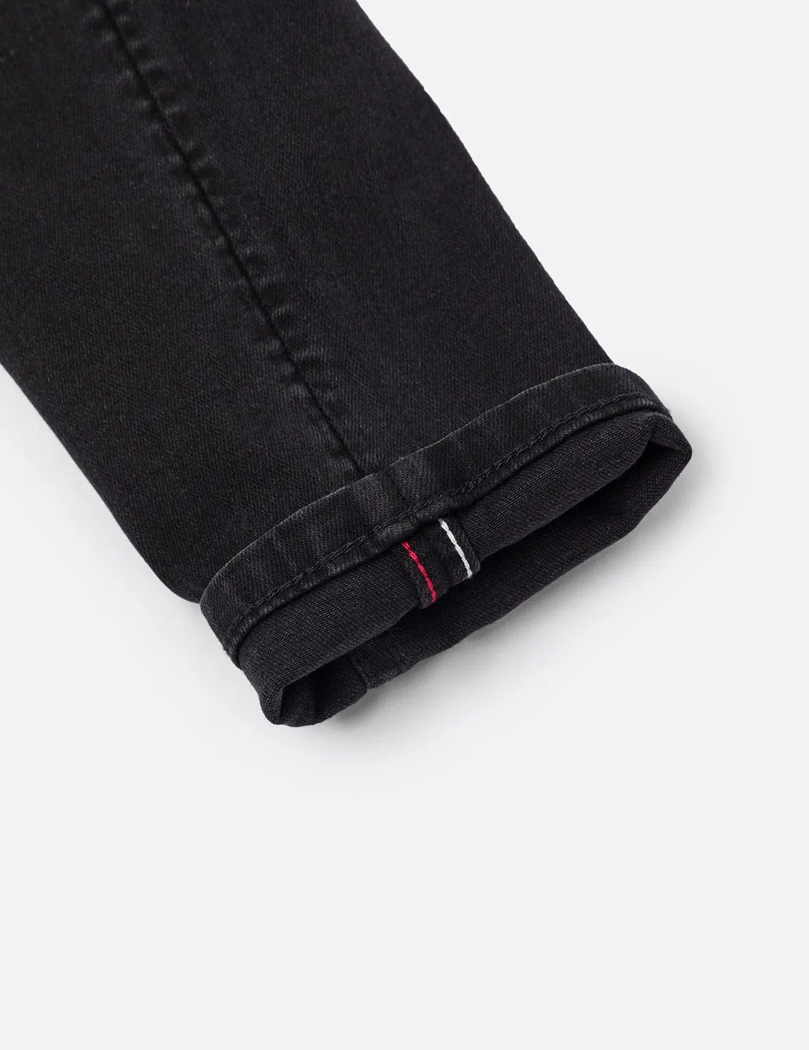 Brocade Inserted Seagull Skinny Jeans