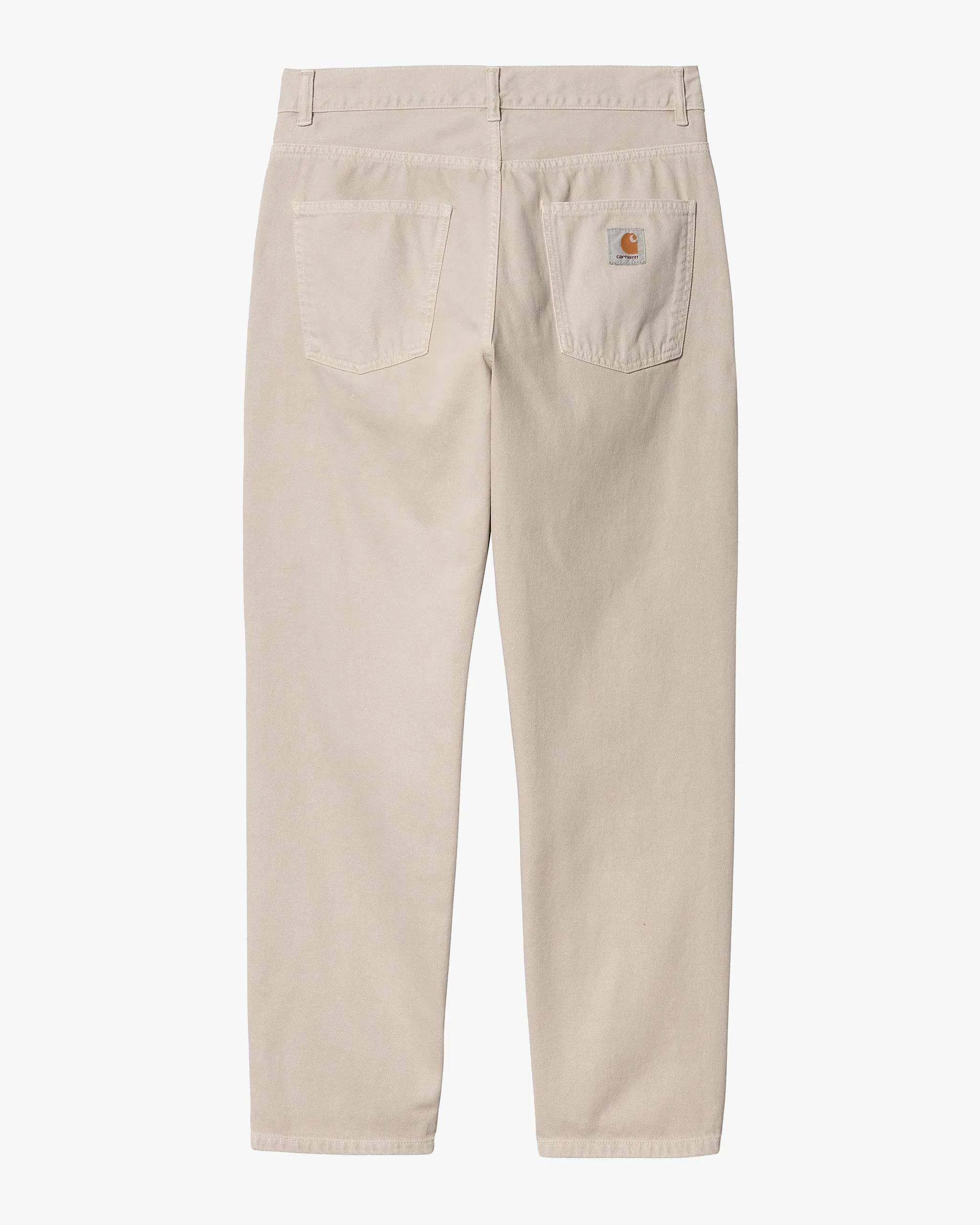 Carhartt WIP Newel Pant Relaxed Tapered Mens Trousers - Fleur De Sel Stone Dyed