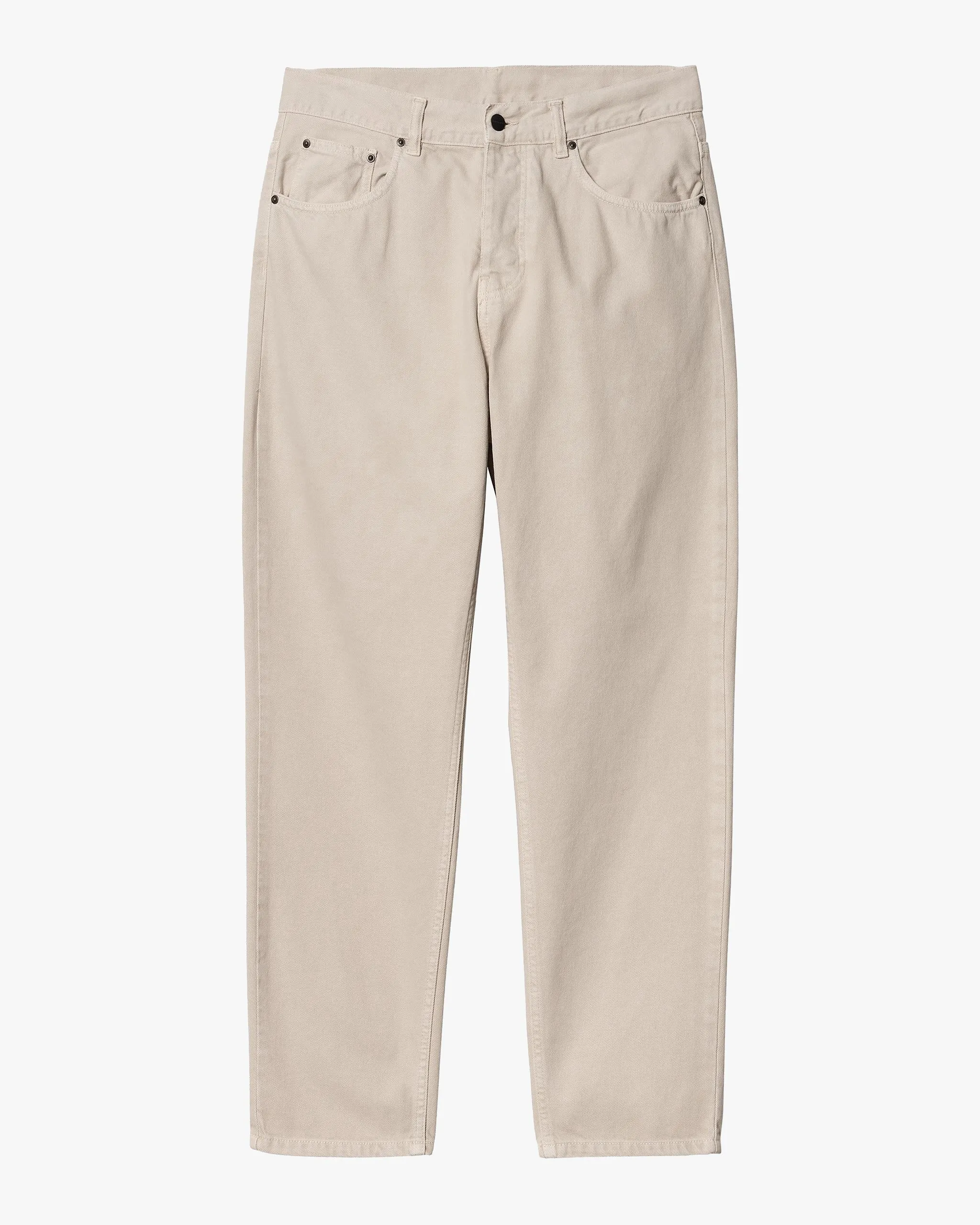 Carhartt WIP Newel Pant Relaxed Tapered Mens Trousers - Fleur De Sel Stone Dyed