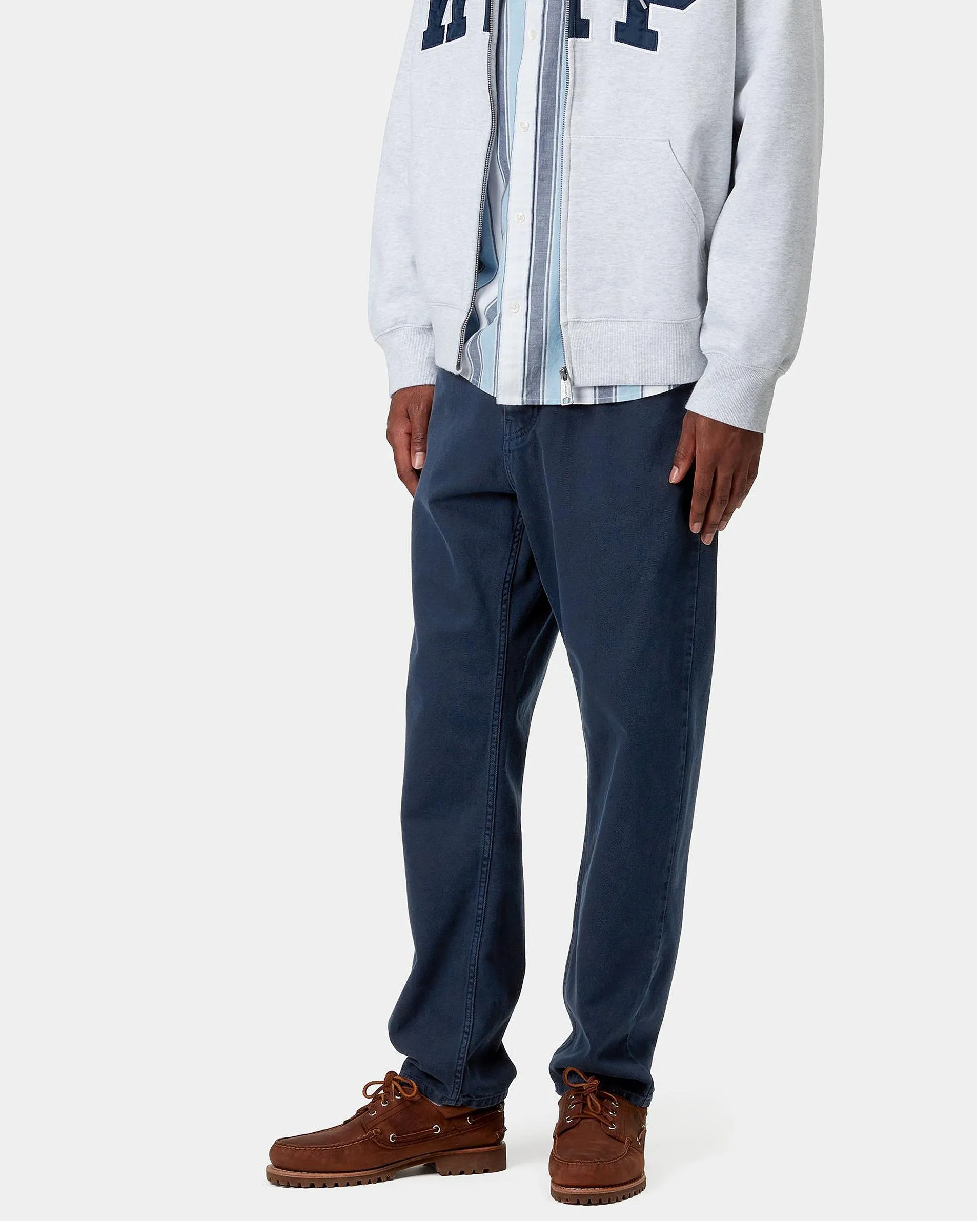 Carhartt WIP Newel Pant Relaxed Tapered Mens Trousers - Ink Stone Dyed