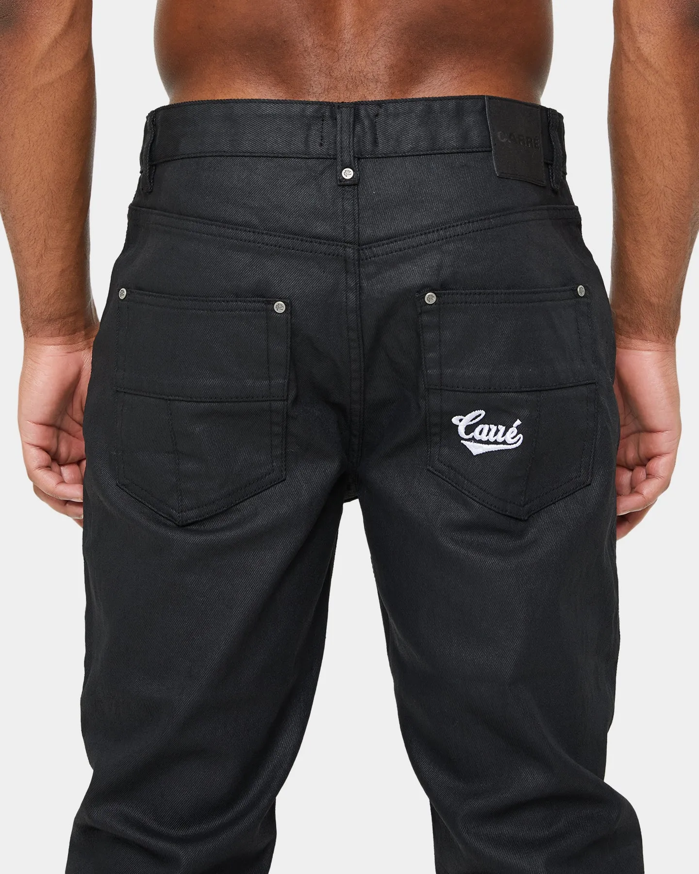 Carre Simplicite Waxed Slim Jeans Waxed Black