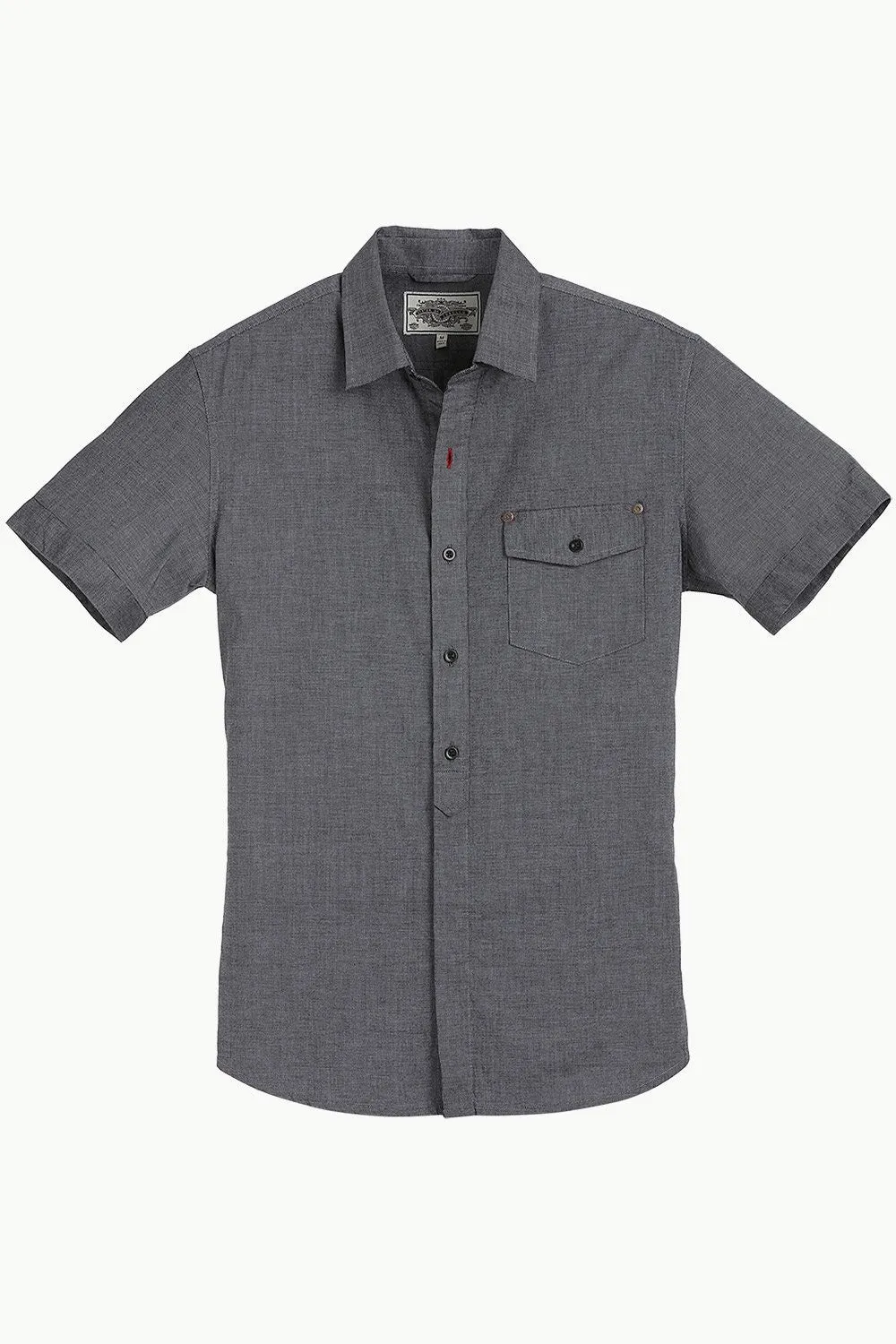 Charcoal Shirt with Semi Concealed Placket