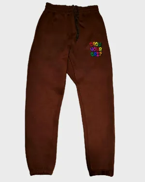 Chocolate-Brown performance joggers