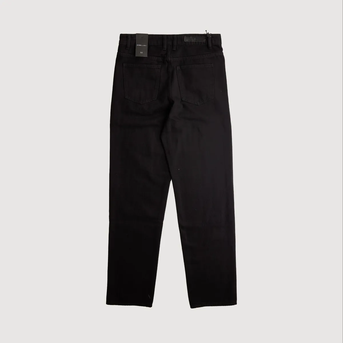 Embellish Spencer Jet Black Straight Denim Jeans (EMBCORE-SPNCRSTR88)