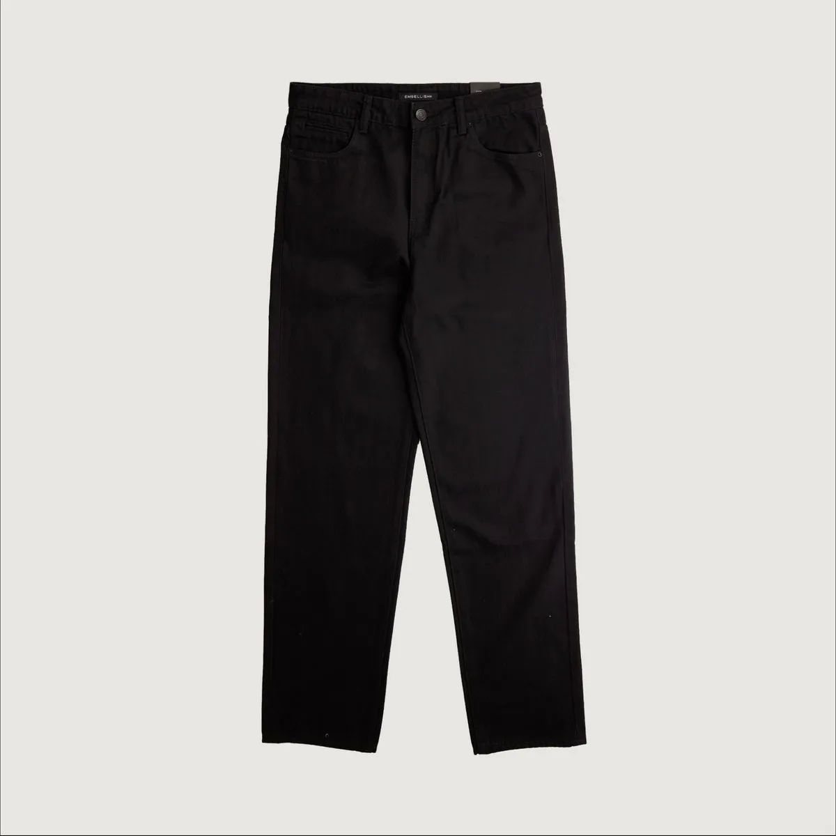 Embellish Spencer Jet Black Straight Denim Jeans (EMBCORE-SPNCRSTR88)