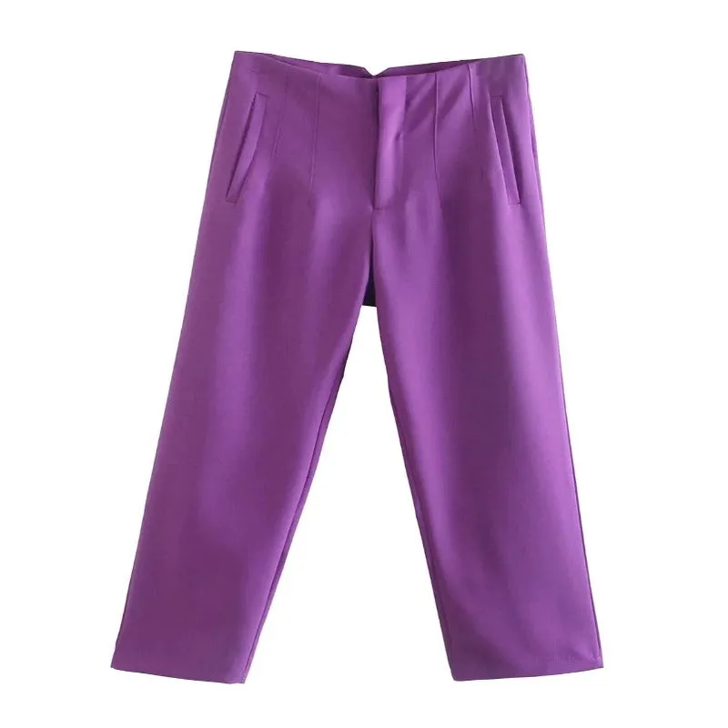 Fashion Office Wear Straight Pants