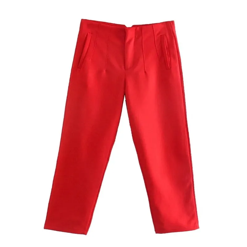 Fashion Office Wear Straight Pants
