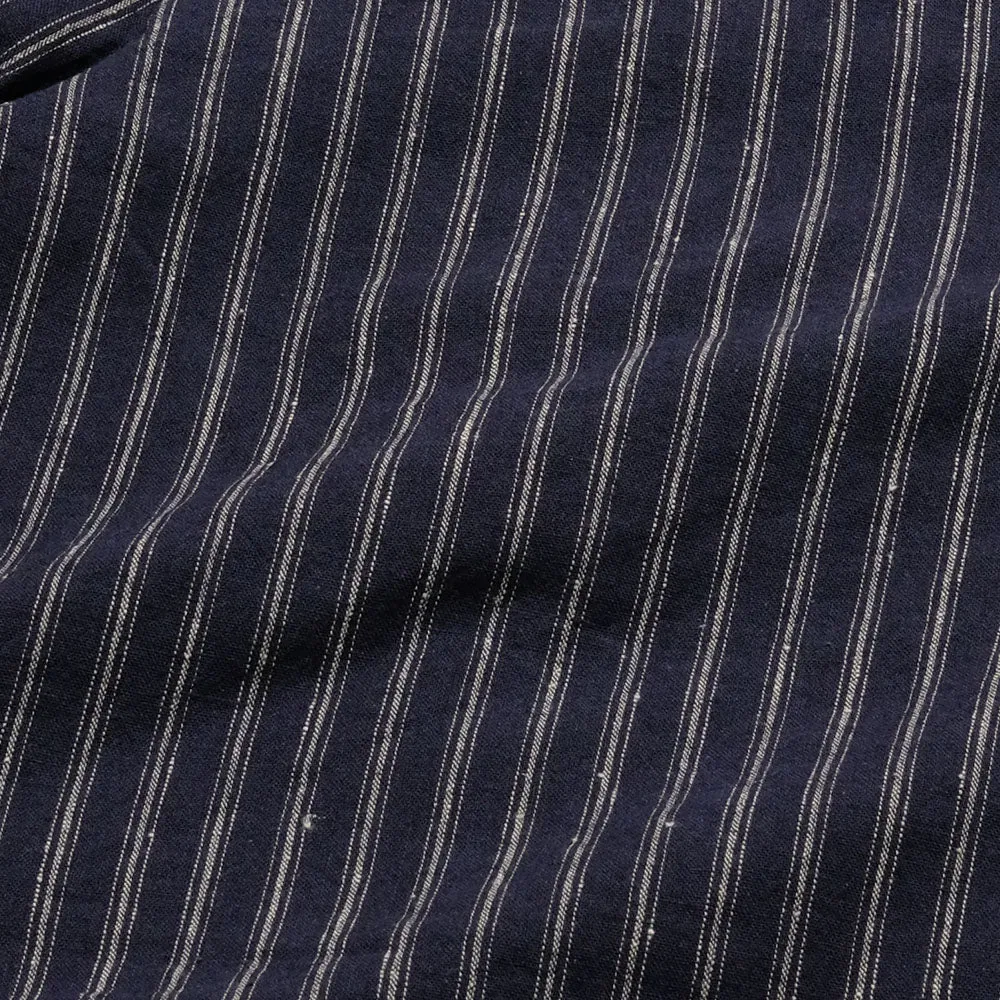 FRANK LEDER - STRIPED LINEN / COTTON - 1 TUCK DRAWSTRING PANTS - FL-0913017