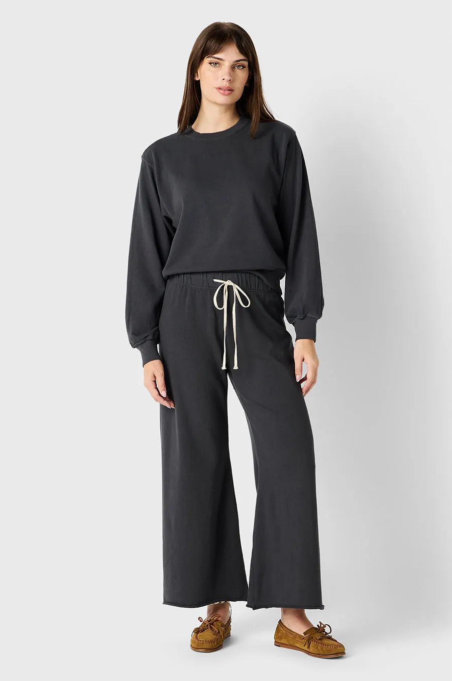 FRENCH FLARE PANT IN SLATE ORGANIC COTTON