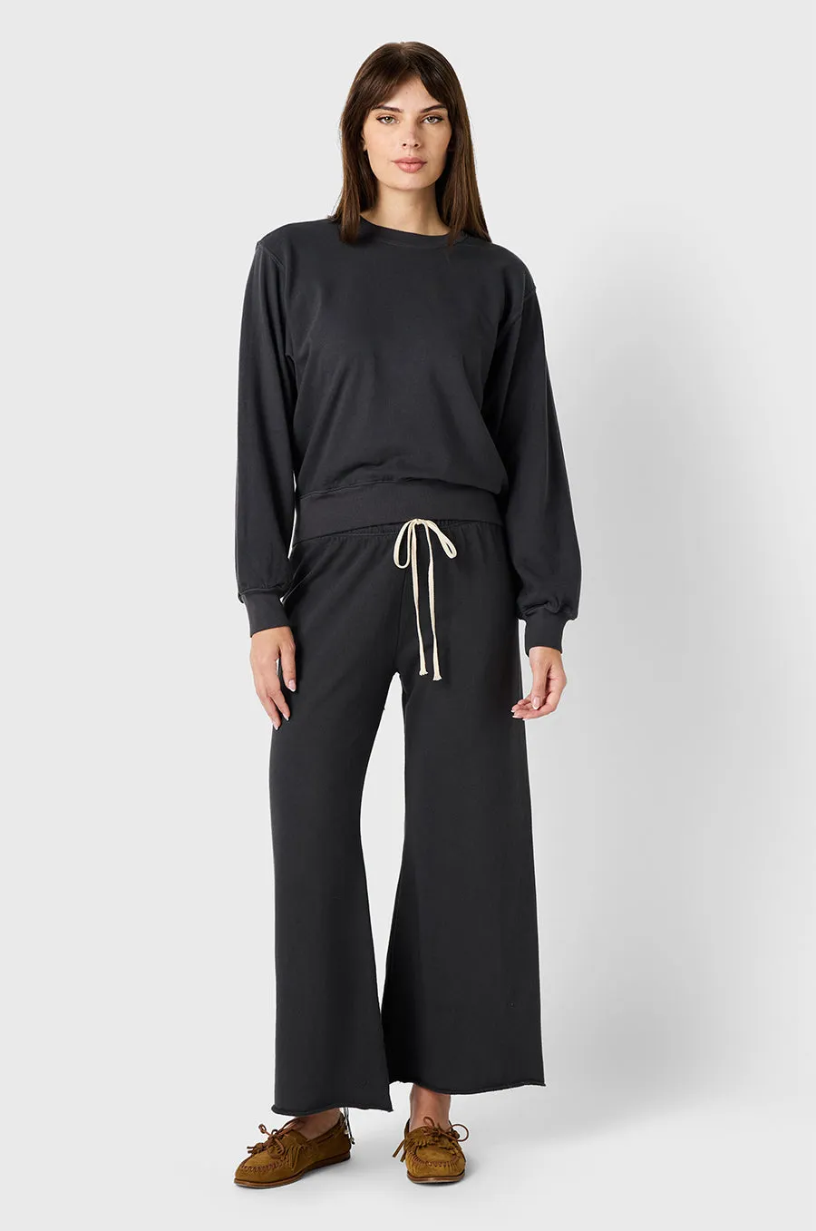 FRENCH FLARE PANT IN SLATE ORGANIC COTTON